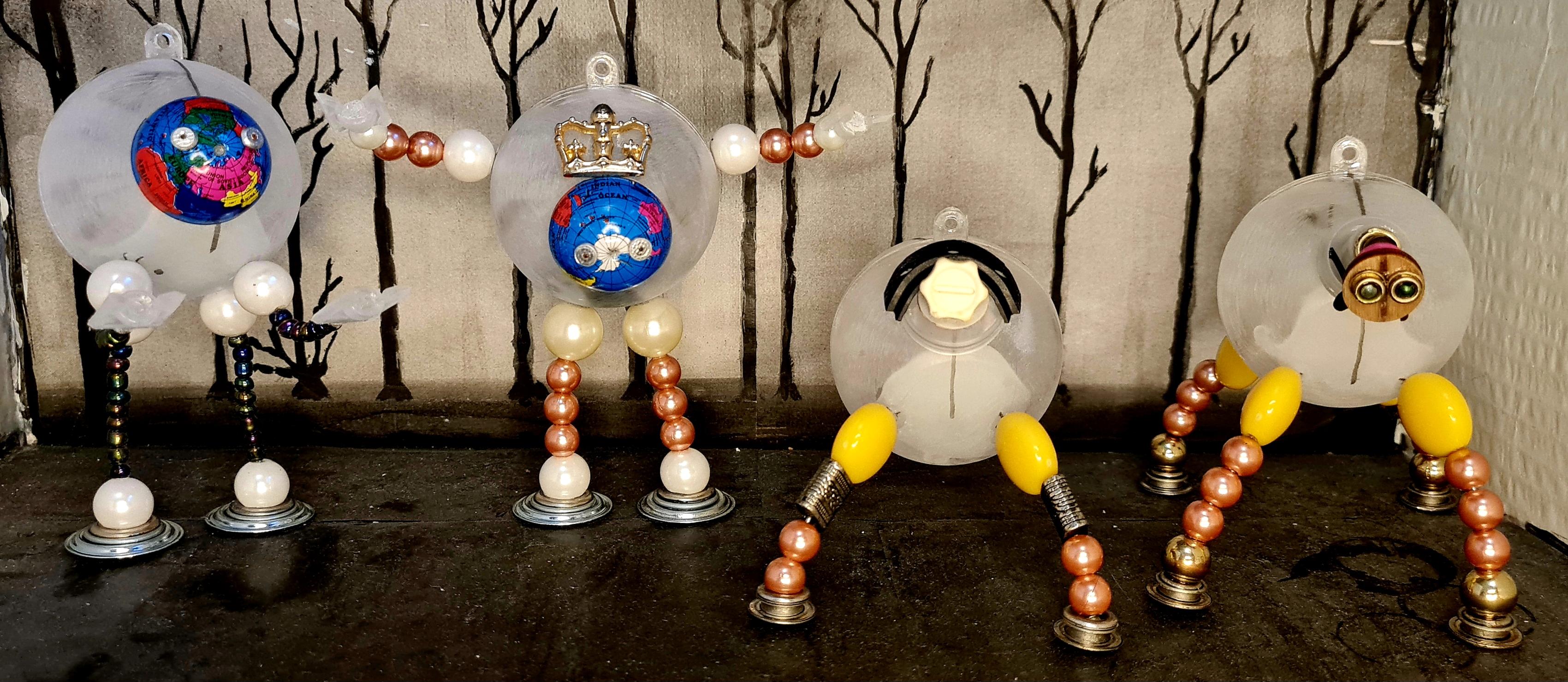 Beads, Bots, Christmas Decoration, Christmas Ornaments, Do-it-yourself, Gears, New Year, Robot, Scratch Build, Work In Progress