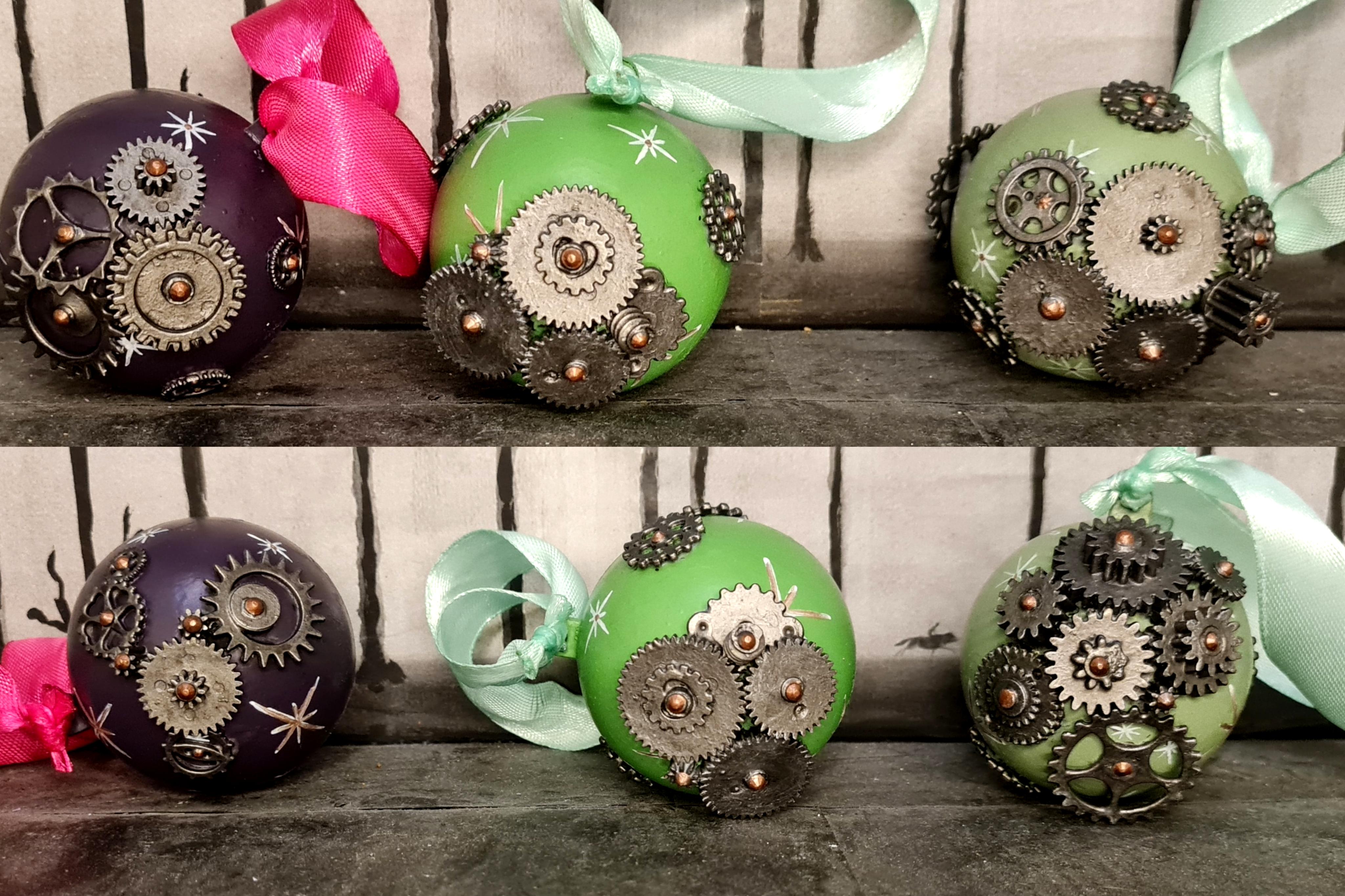 Christmas Decoration, Christmas Ornaments, Clockwork, Do-it-yourself, Gears, Gift, New Year, Scratch Build