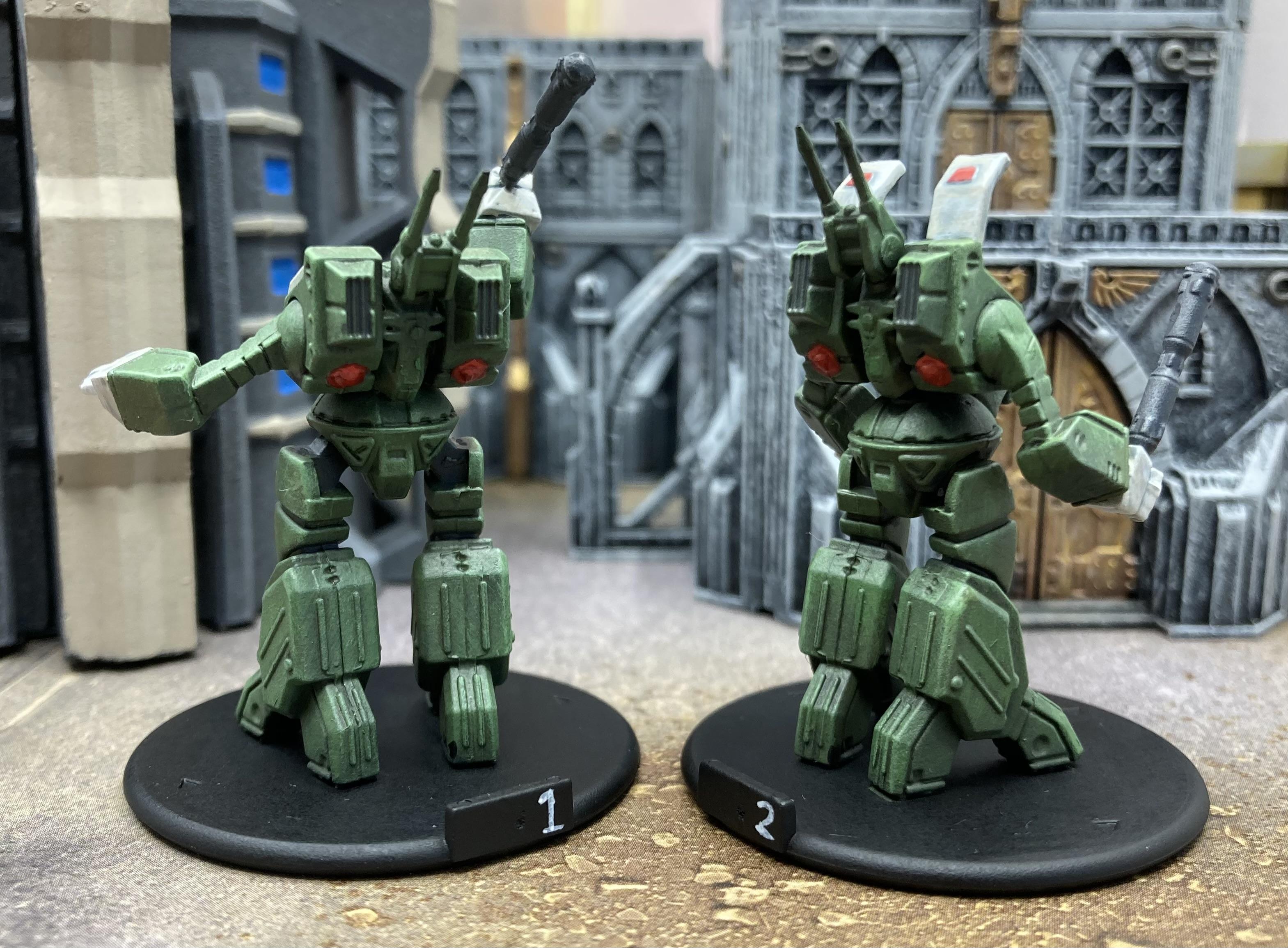 Robotech Spartan destroids rear