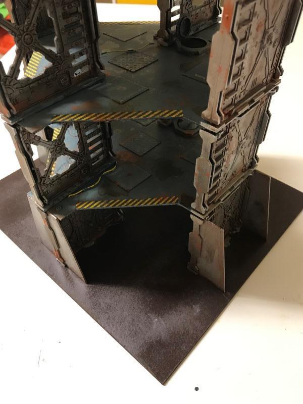 Blue Tower, Classic Necromunda, Necromuna, Painted, Scratch Build, Terrain