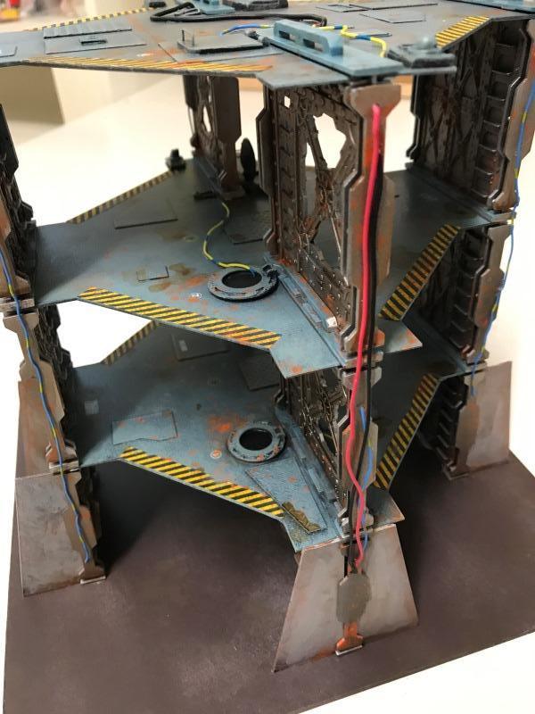 Blue Tower, Classic Necromunda, Necromuna, Painted, Scratch Build, Terrain