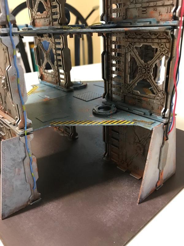Blue Tower, Classic Necromunda, Necromuna, Painted, Scratch Build, Terrain