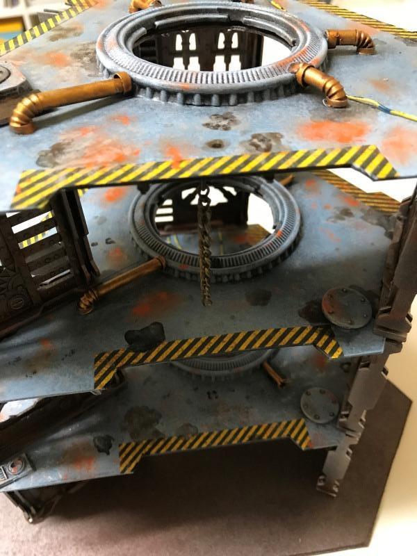 Classic Necromunda, Flatiron Tower, Necromuna, Painted, Scratch Build, Terrain
