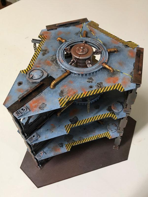 Classic Necromunda, Flatiron Tower, Necromuna, Painted, Scratch Build, Terrain