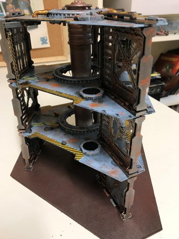 Classic Necromunda, Flatiron Tower, Necromuna, Painted, Scratch Build, Terrain