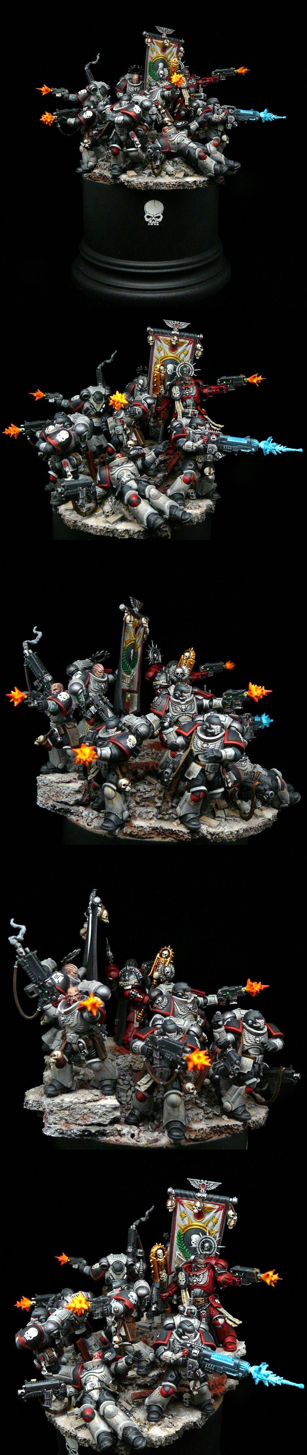 Adeptus Astartes, Astador, Diorama, Kitbash, Last Stand, Mortifactors, Primaris, Space Marines