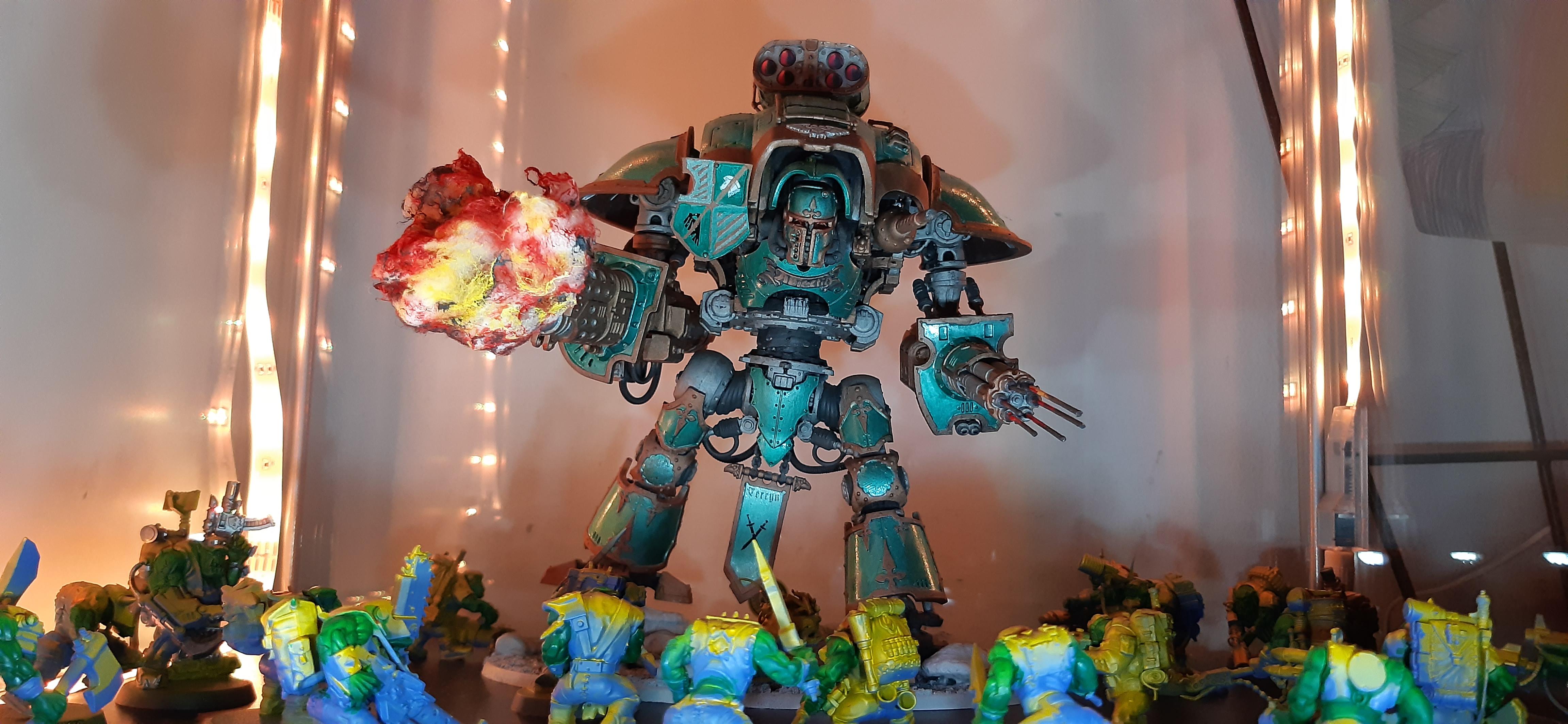Diorama, Display Case, Imperial Knights, Orcs, Orks, Warhammer 40,000