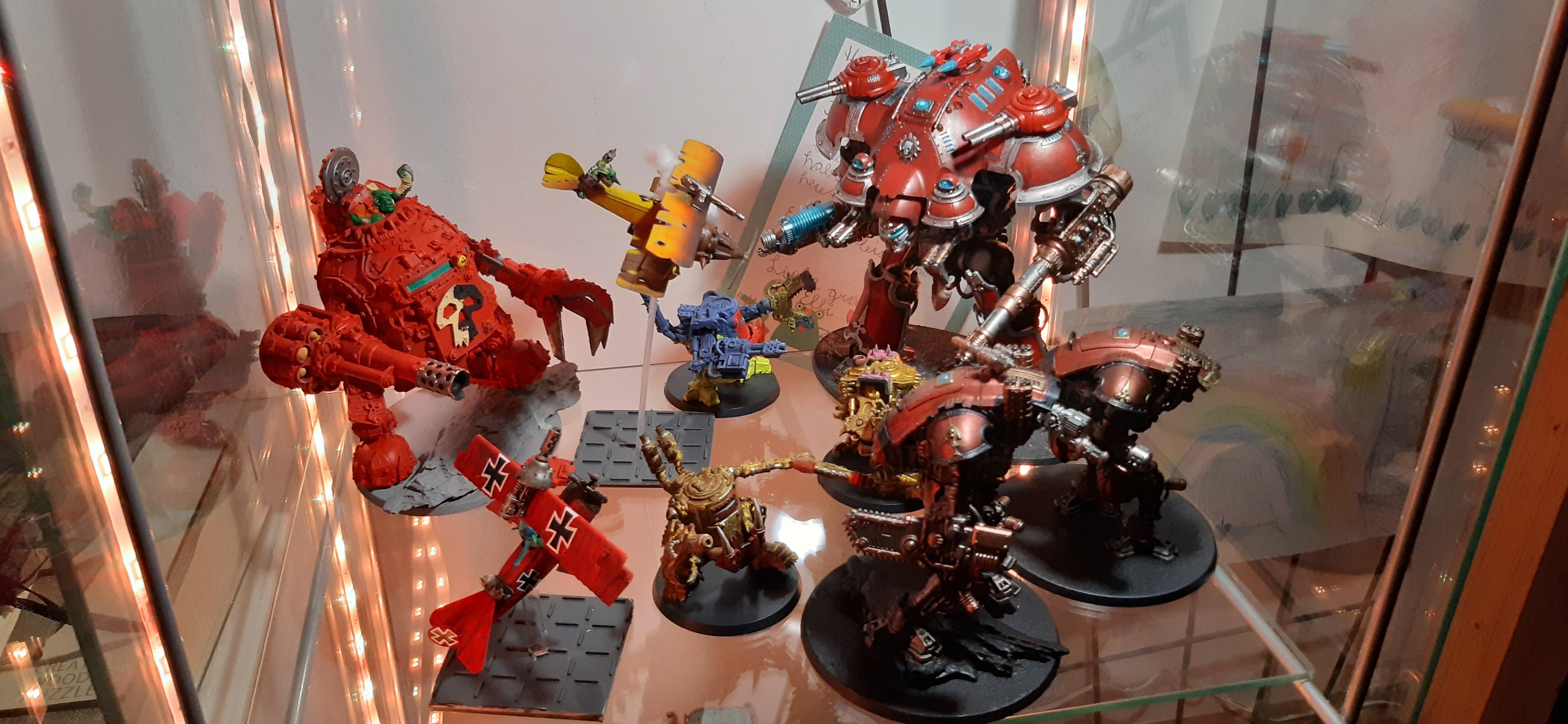 Diorama, Display Case, Imperial Knights, Orcs, Orks, Warhammer 40,000