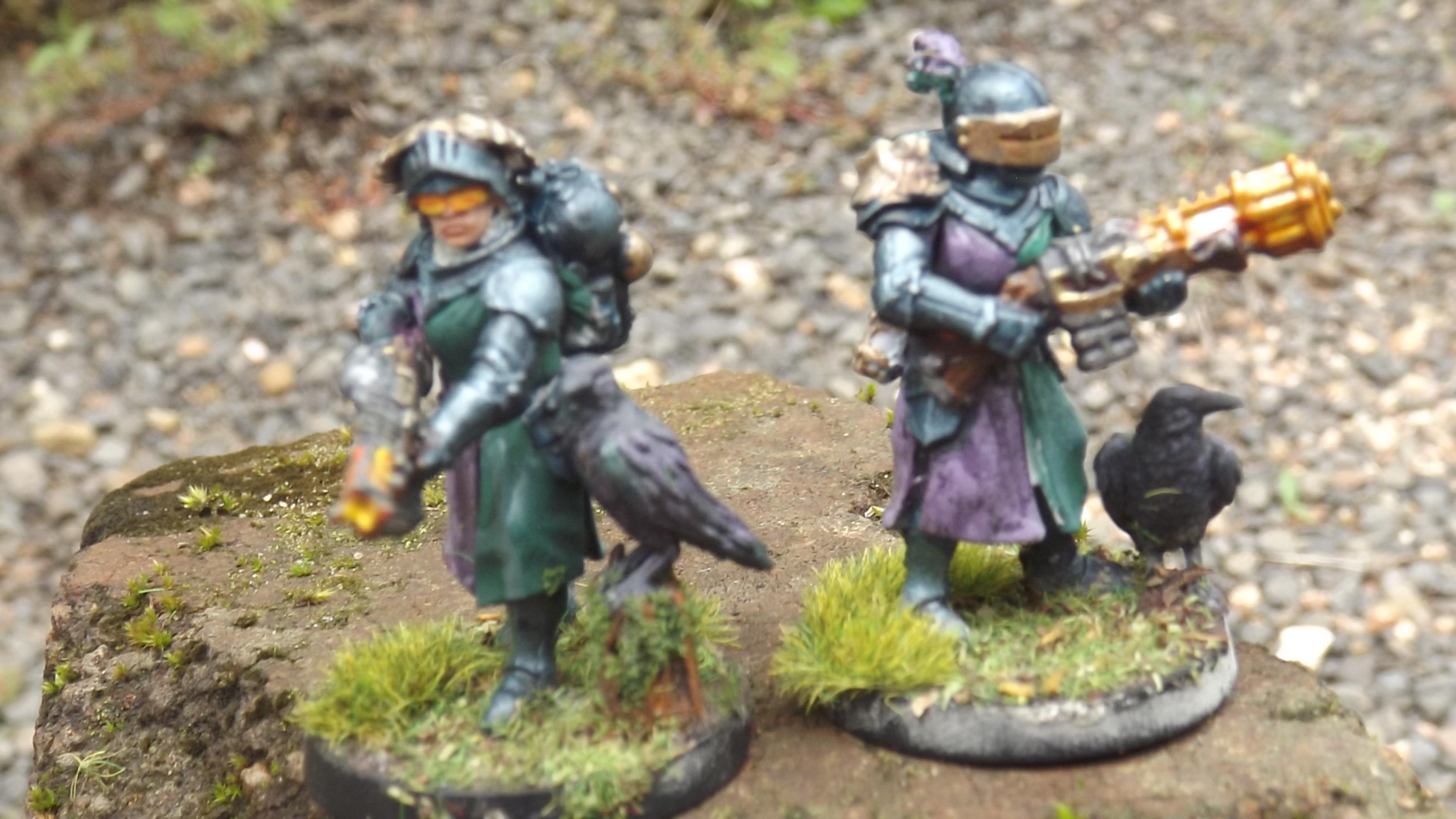 Anvil Industry, Battle Sisters, Flamer, Flamethrower, Meltagun, Power Armour, Raven, Sisters Of Battle, Veteran