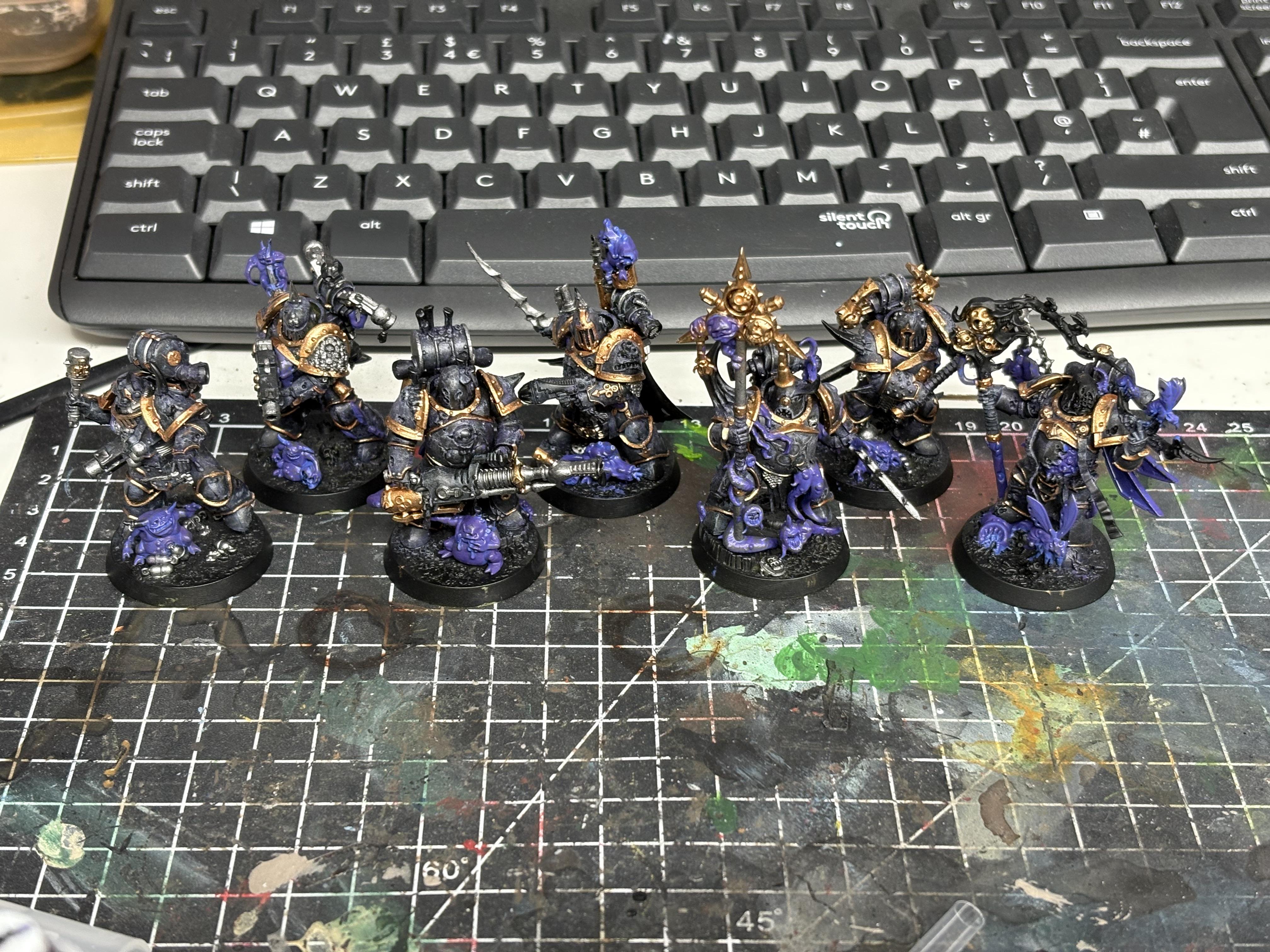 Chaos Space Marines, Death Guard, Plague Marines, Series 3, Space Marine Heroes, Space Marines, Warhammer 40,000, Work In Progress