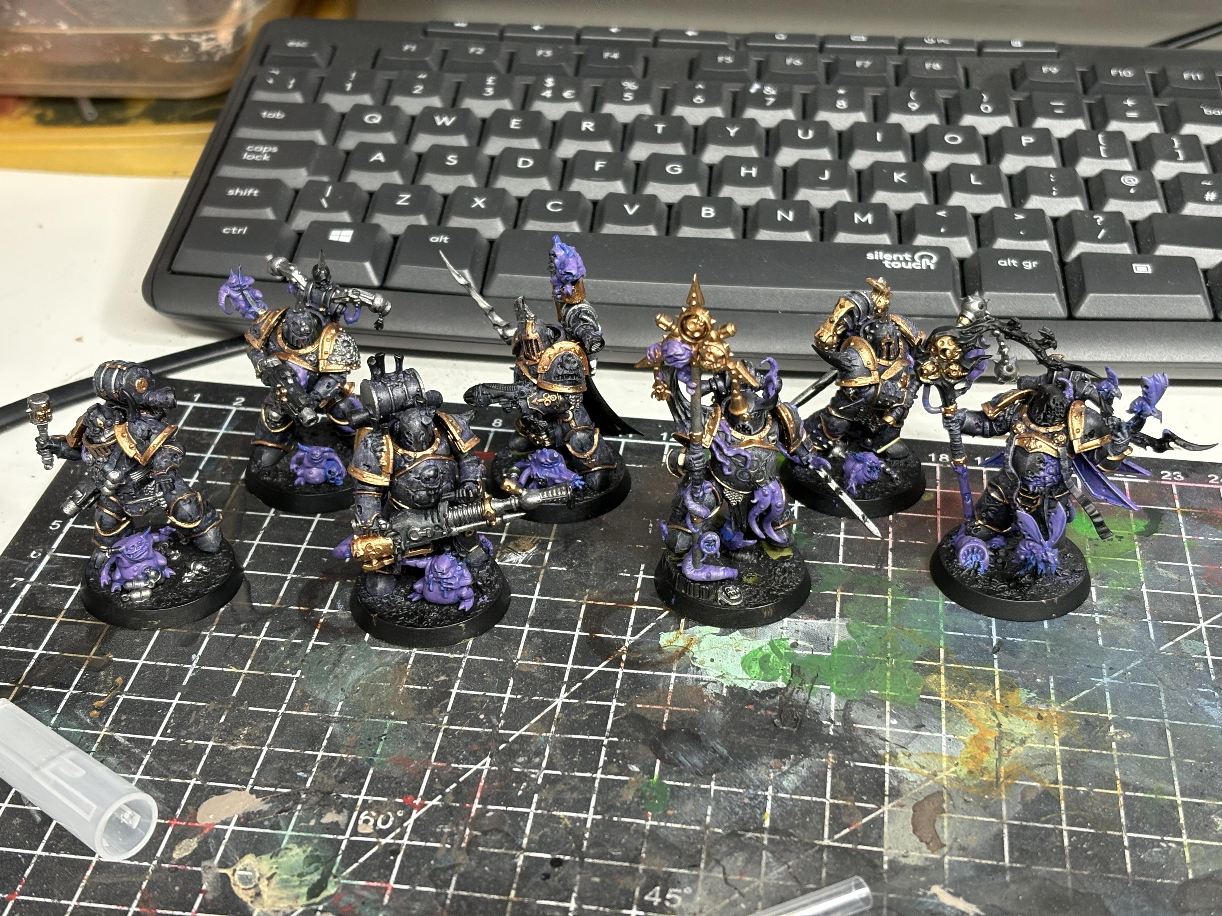 Chaos Space Marines, Death Guard, Plague Marines, Series 3, Space Marine Heroes, Space Marines, Warhammer 40,000, Work In Progress