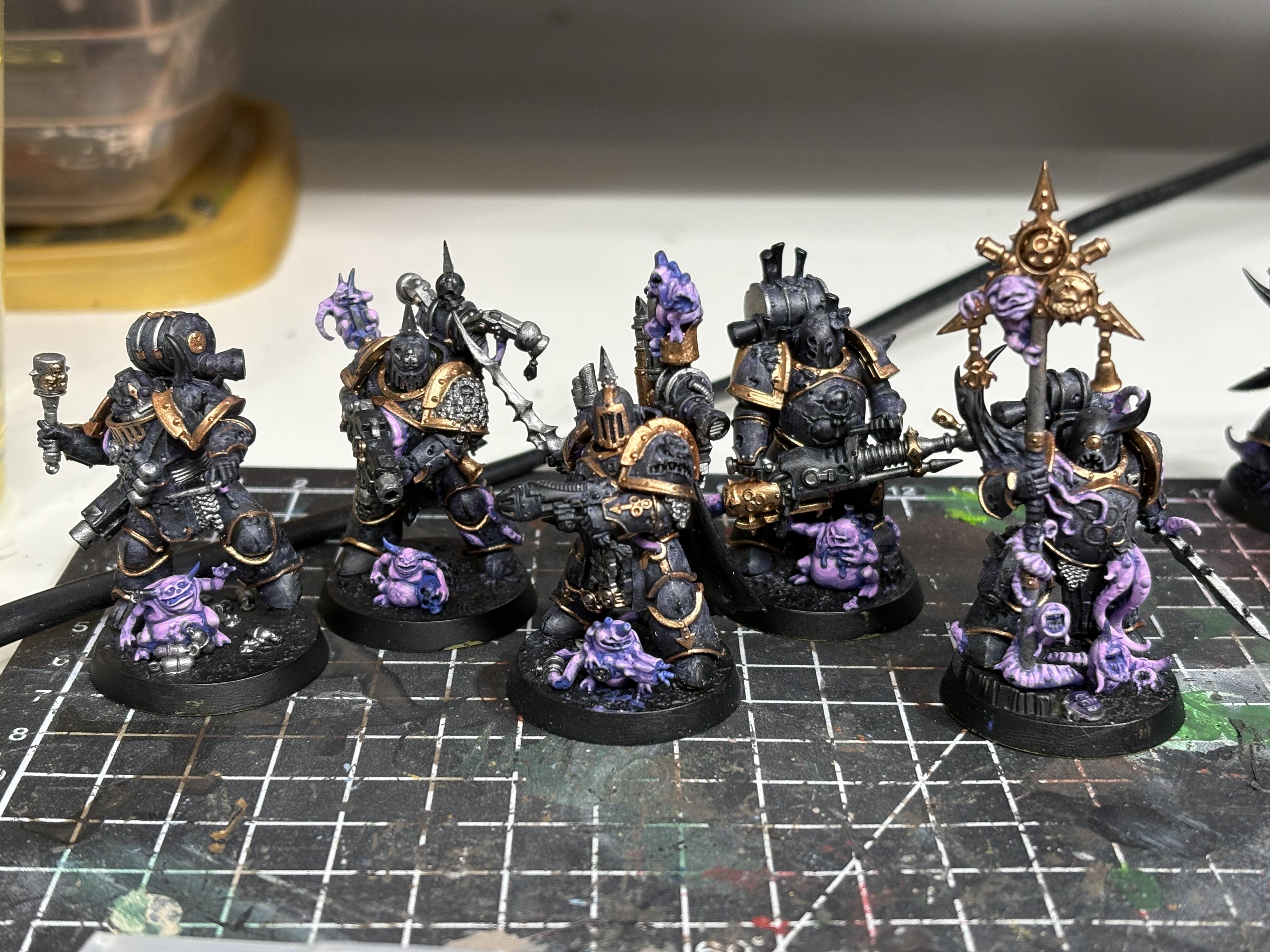Chaos Space Marines, Death Guard, Kill Team, Plague Marines, Series 3, Space Marine Heroes, Space Marines, Warhammer 40,000, Work In Progress
