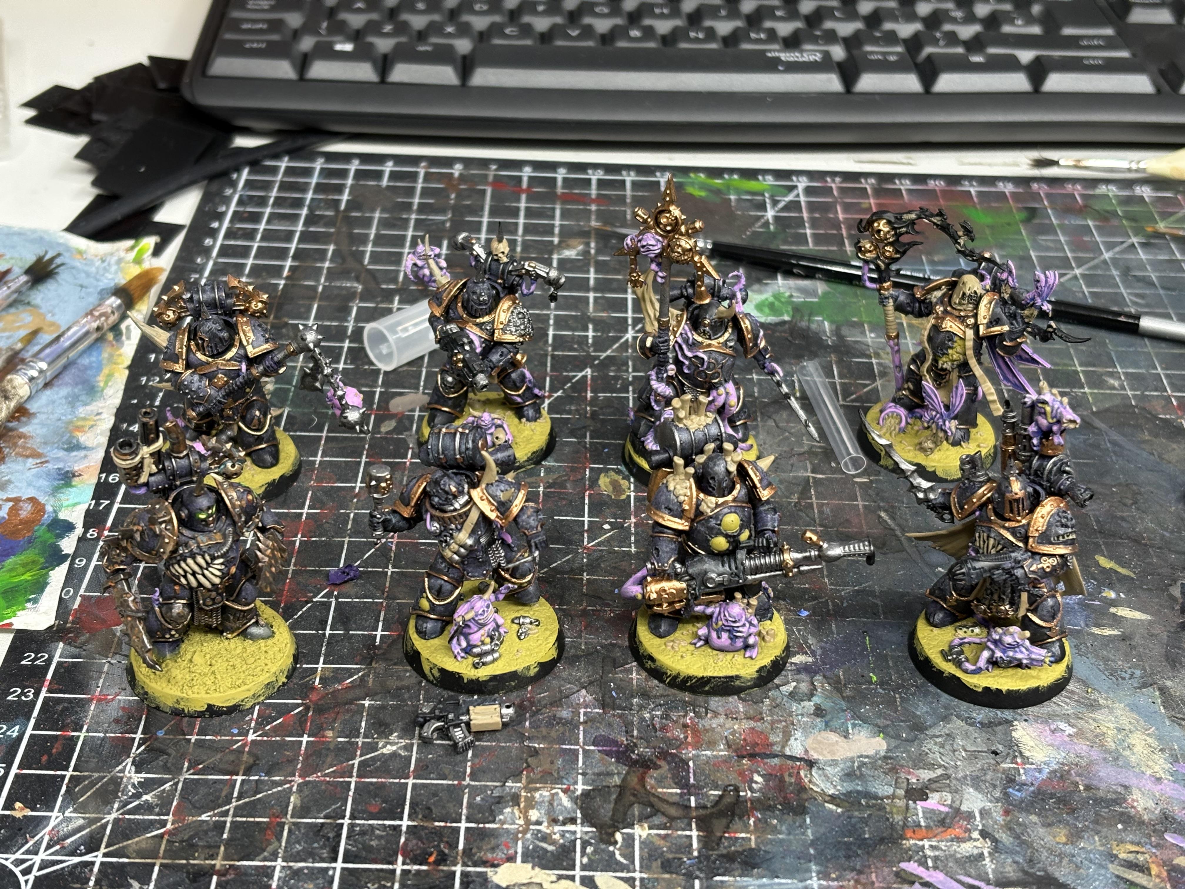 Chaos Space Marines, Death Guard, Kill Team, Plague Marines, Series 3, Space Marine Heroes, Space Marines, Warhammer 40,000, Work In Progress