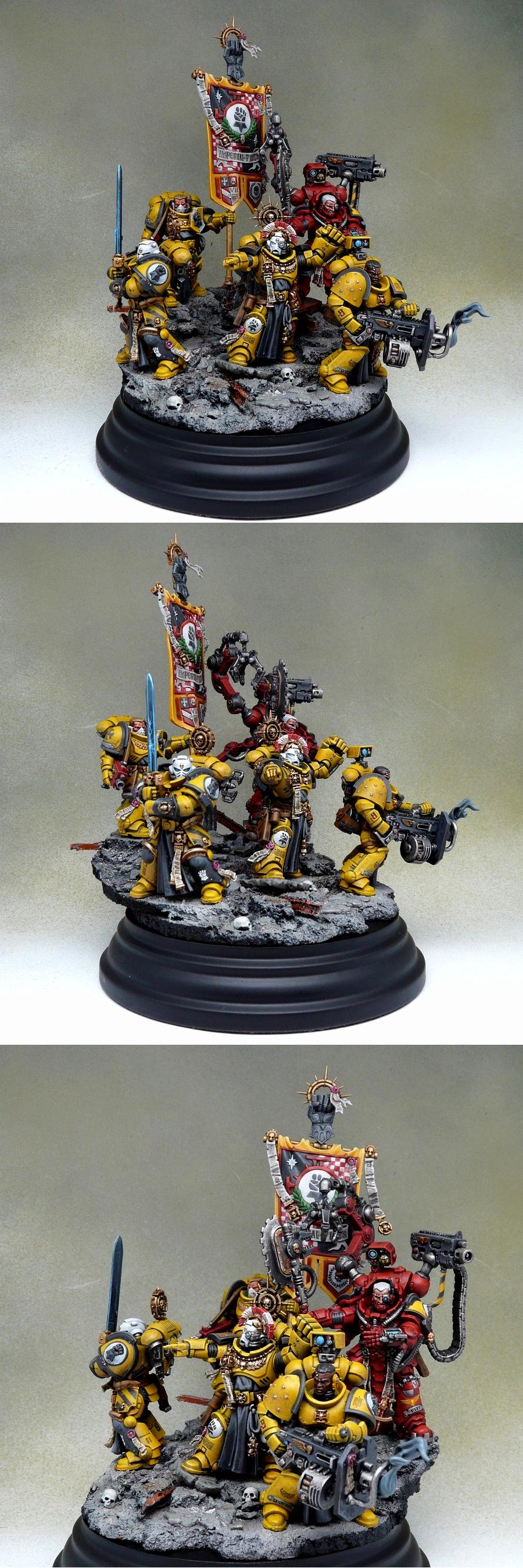 Adeptus Astartes, Champion, Imperial Fists, Primaris, Space Marines, Techmarine