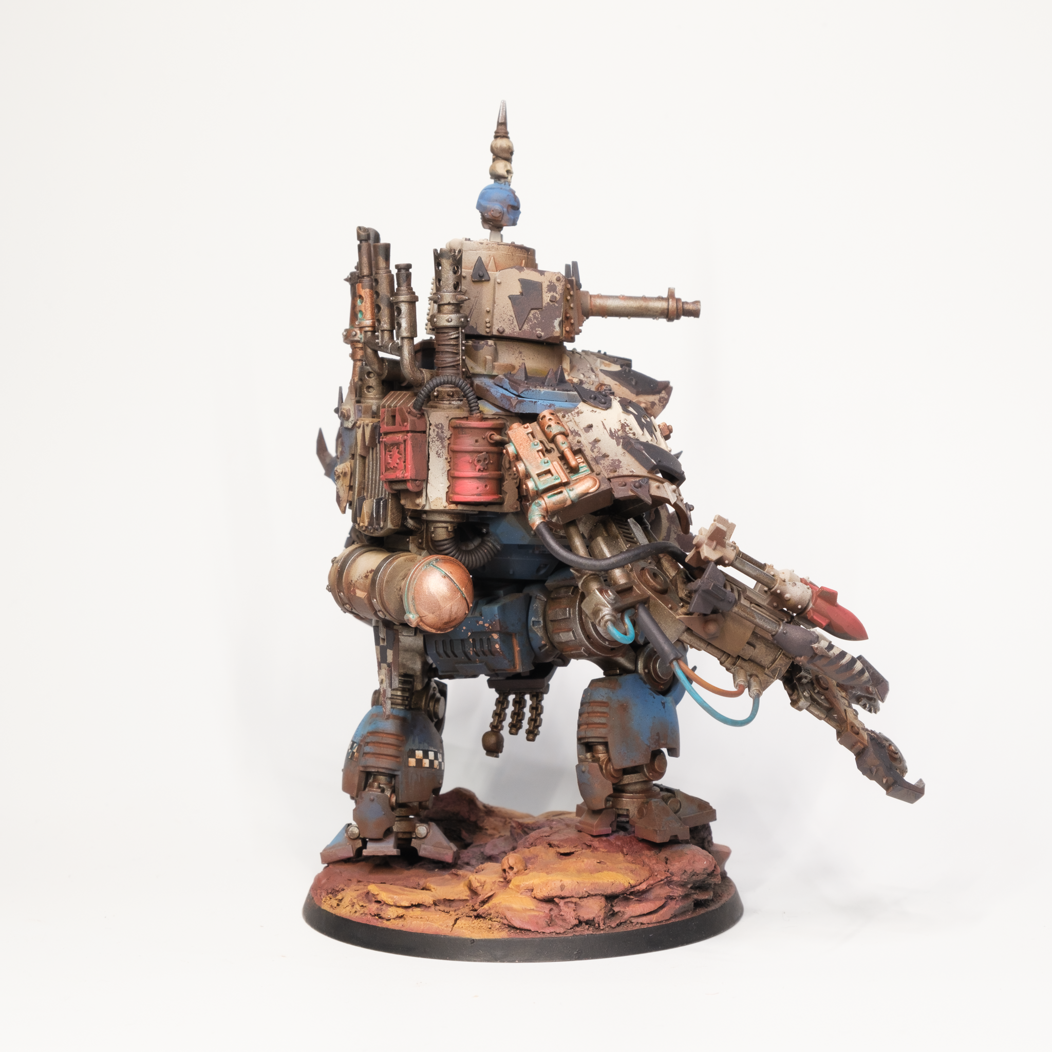 Conversion, Deff Dread, Dreadnought, Headquarters, Kitbash, Looted, Mech, Meganobz, Nob, Orks, Vehicle, Walker, Warboss, Warhammer 40,000