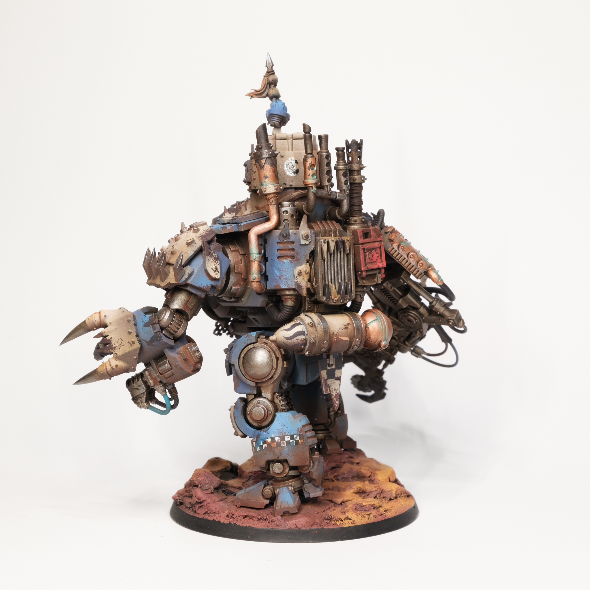 Conversion, Deff Dread, Dreadnought, Headquarters, Kitbash, Looted, Mech, Meganobz, Nob, Orks, Vehicle, Walker, Warboss, Warhammer 40,000
