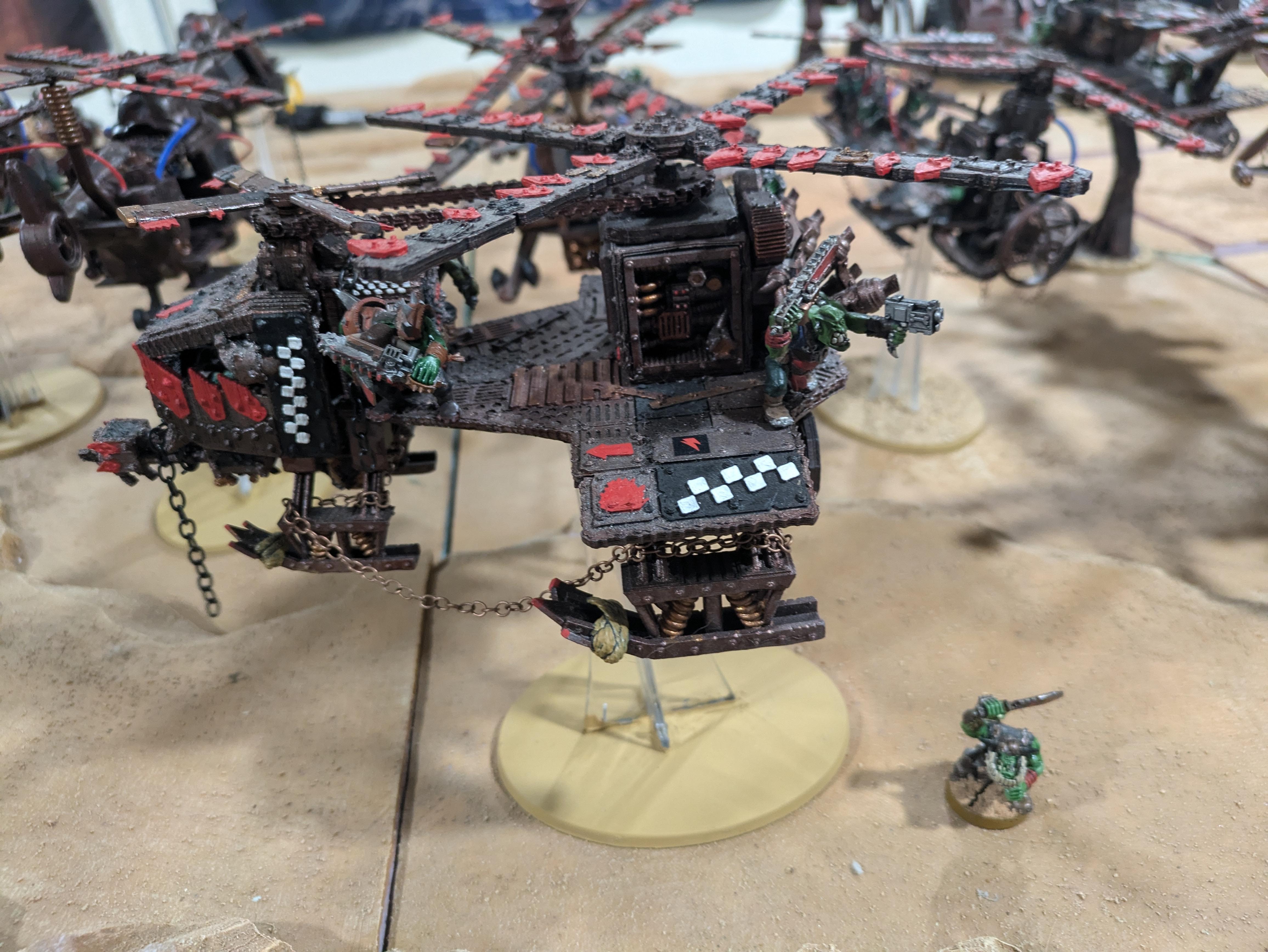 Chinork, Conversion, Converted Kopta, Helicopter, Kitbashed Warkopta, Kopta, Ork Helicopter, Ork Warkopta, War Kopta, War Kopta Conversion, Warkopta, Warkopta Conversion