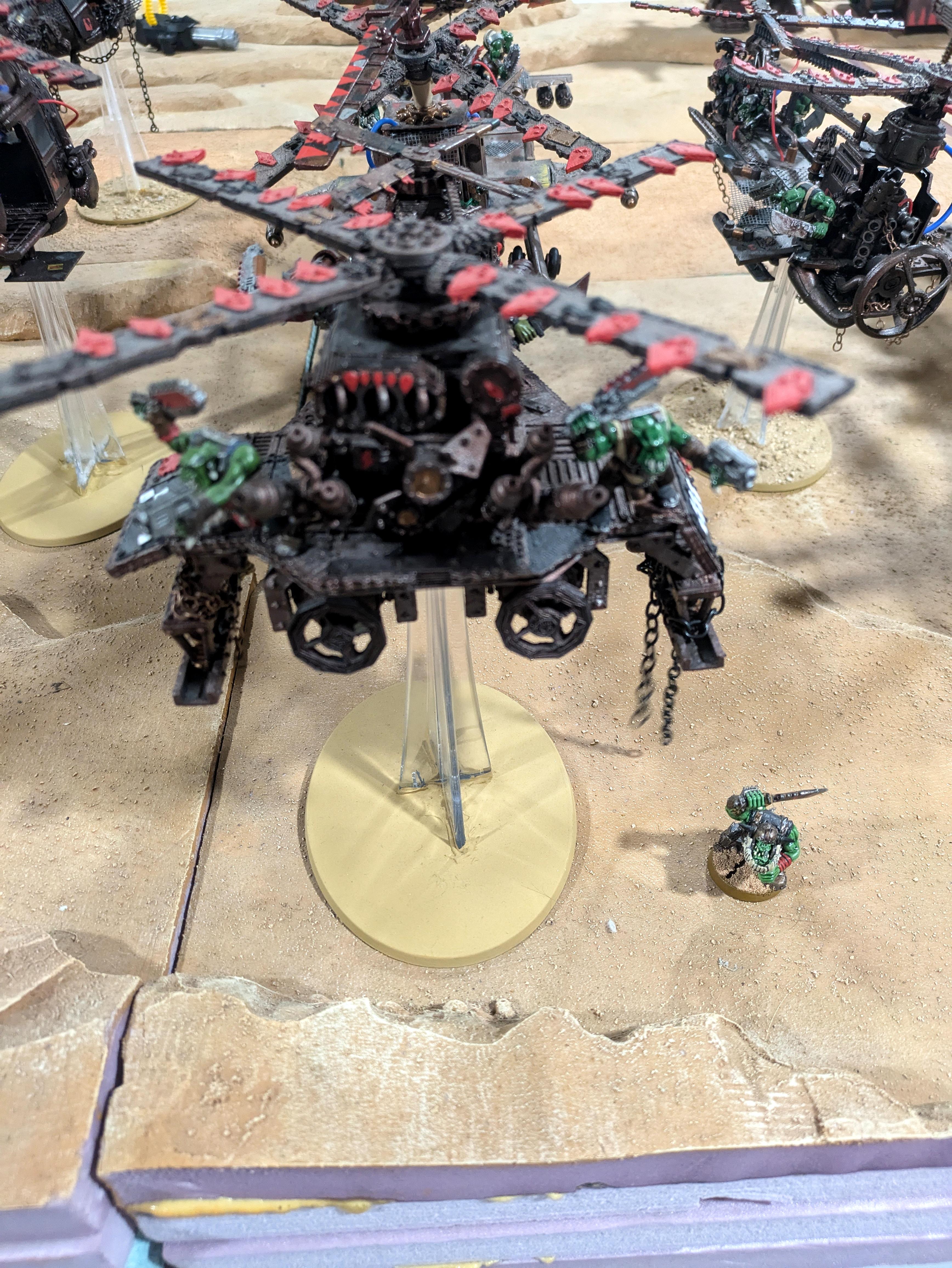Chinork, Conversion, Converted Kopta, Helicopter, Kitbashed Warkopta, Kopta, Ork Helicopter, Ork Warkopta, War Kopta, War Kopta Conversion, Warkopta, Warkopta Conversion