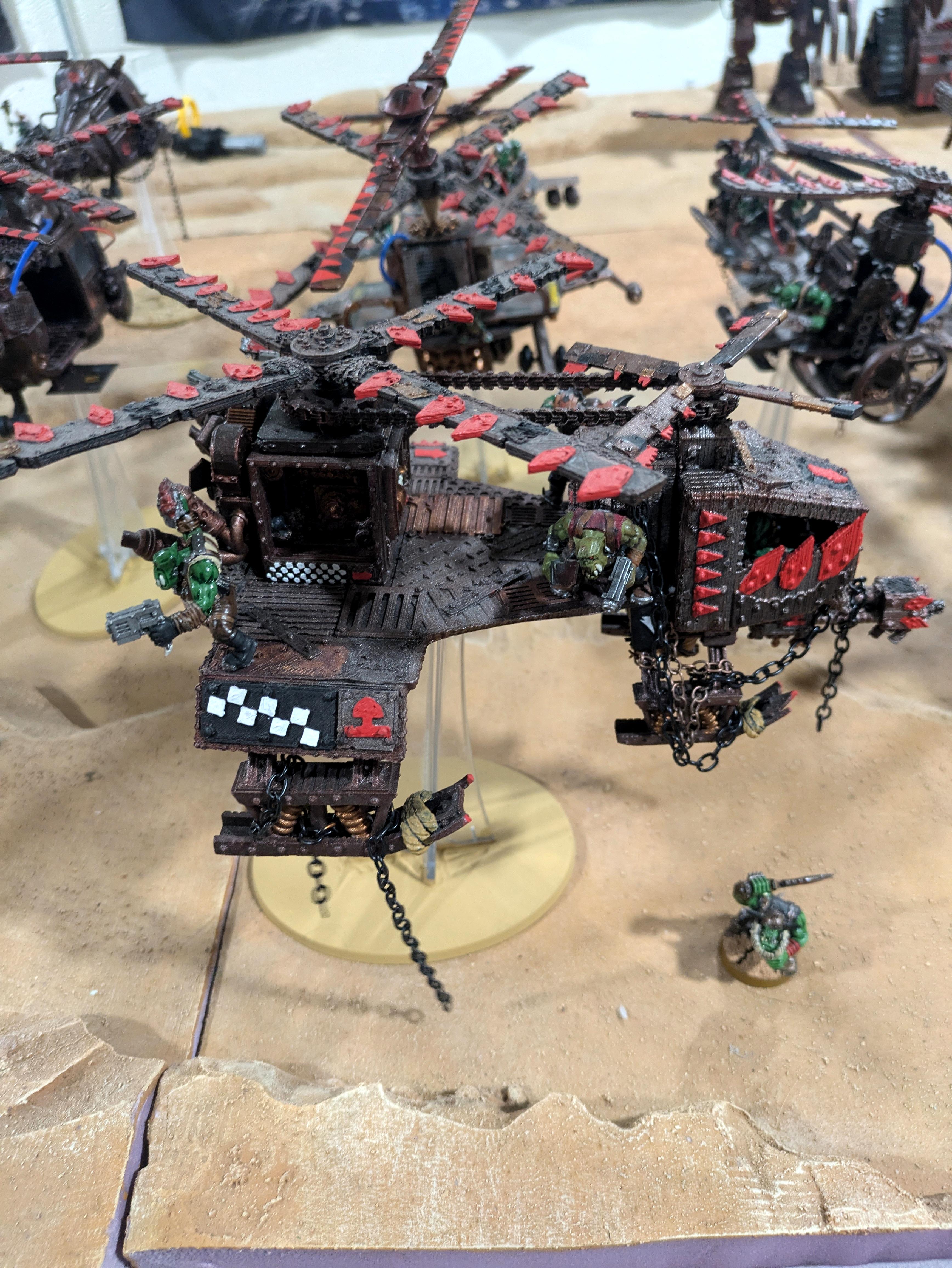 Chinork, Conversion, Converted Kopta, Helicopter, Kitbashed Warkopta, Kopta, Ork Helicopter, Ork Warkopta, War Kopta, War Kopta Conversion, Warkopta, Warkopta Conversion