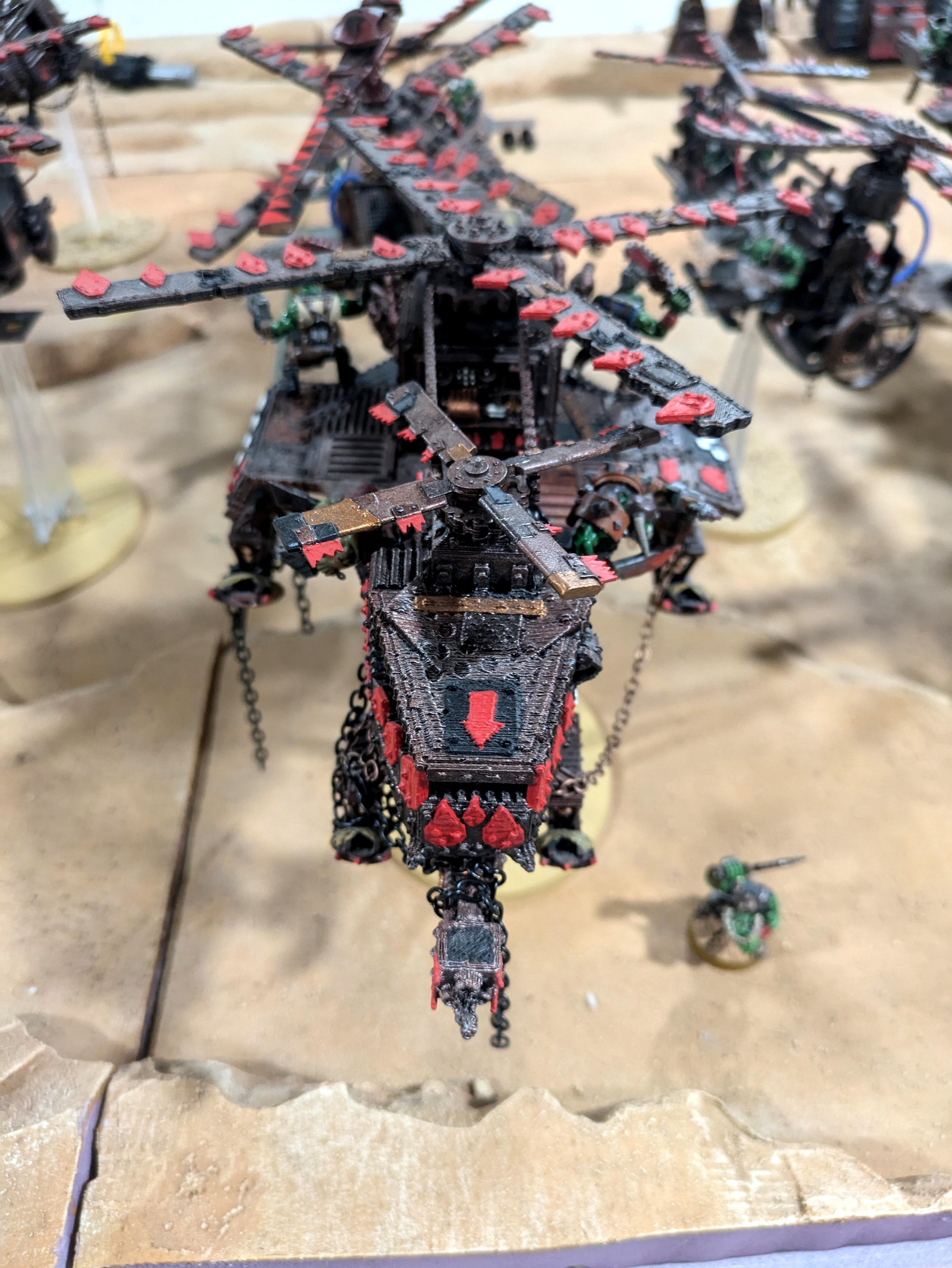 Chinork, Conversion, Converted Kopta, Helicopter, Kitbashed Warkopta, Kopta, Ork Helicopter, Ork Warkopta, War Kopta, War Kopta Conversion, Warkopta, Warkopta Conversion