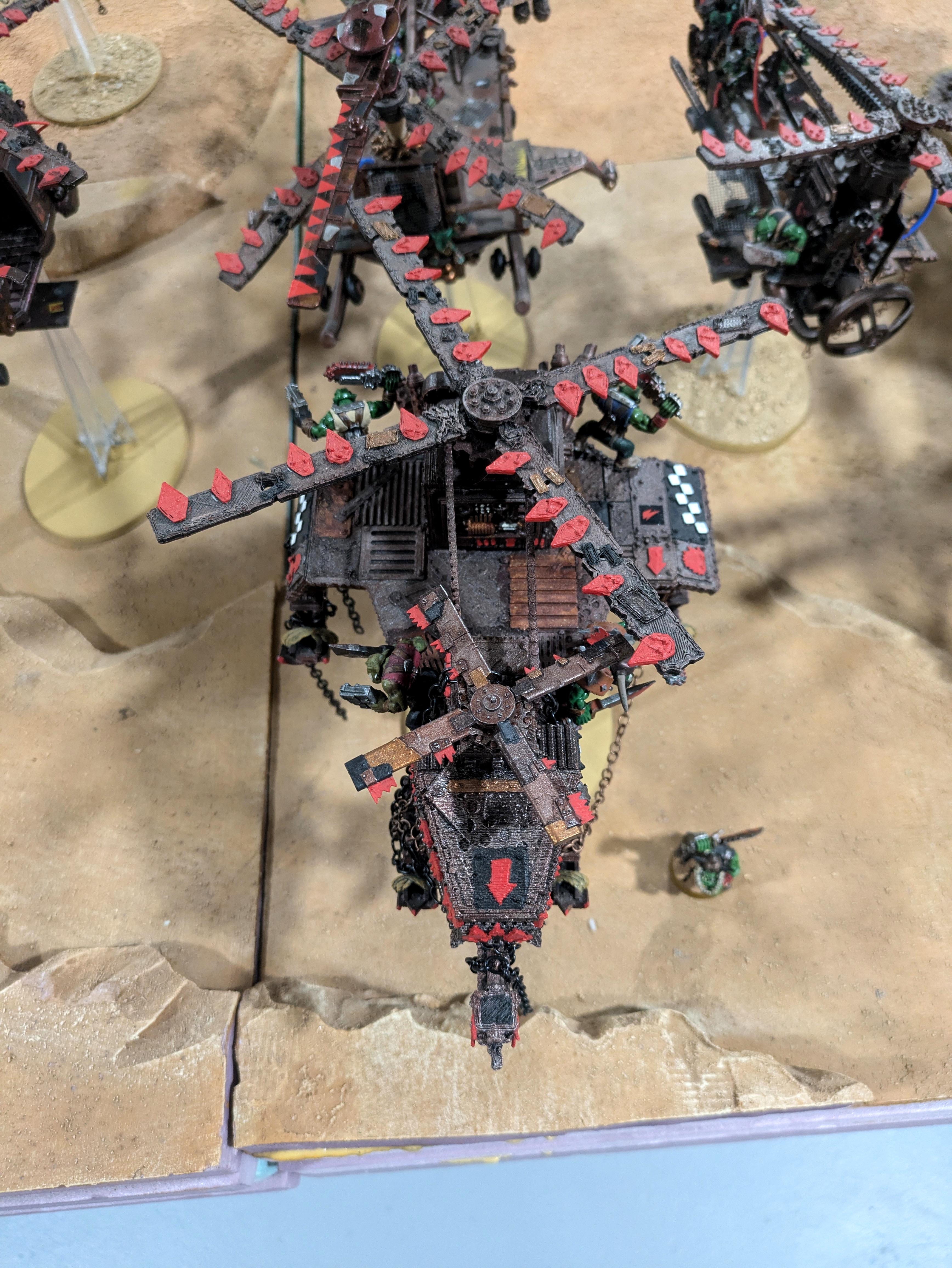 Chinork, Conversion, Converted Kopta, Helicopter, Kitbashed Warkopta, Kopta, Ork Helicopter, Ork Warkopta, War Kopta, War Kopta Conversion, Warkopta, Warkopta Conversion