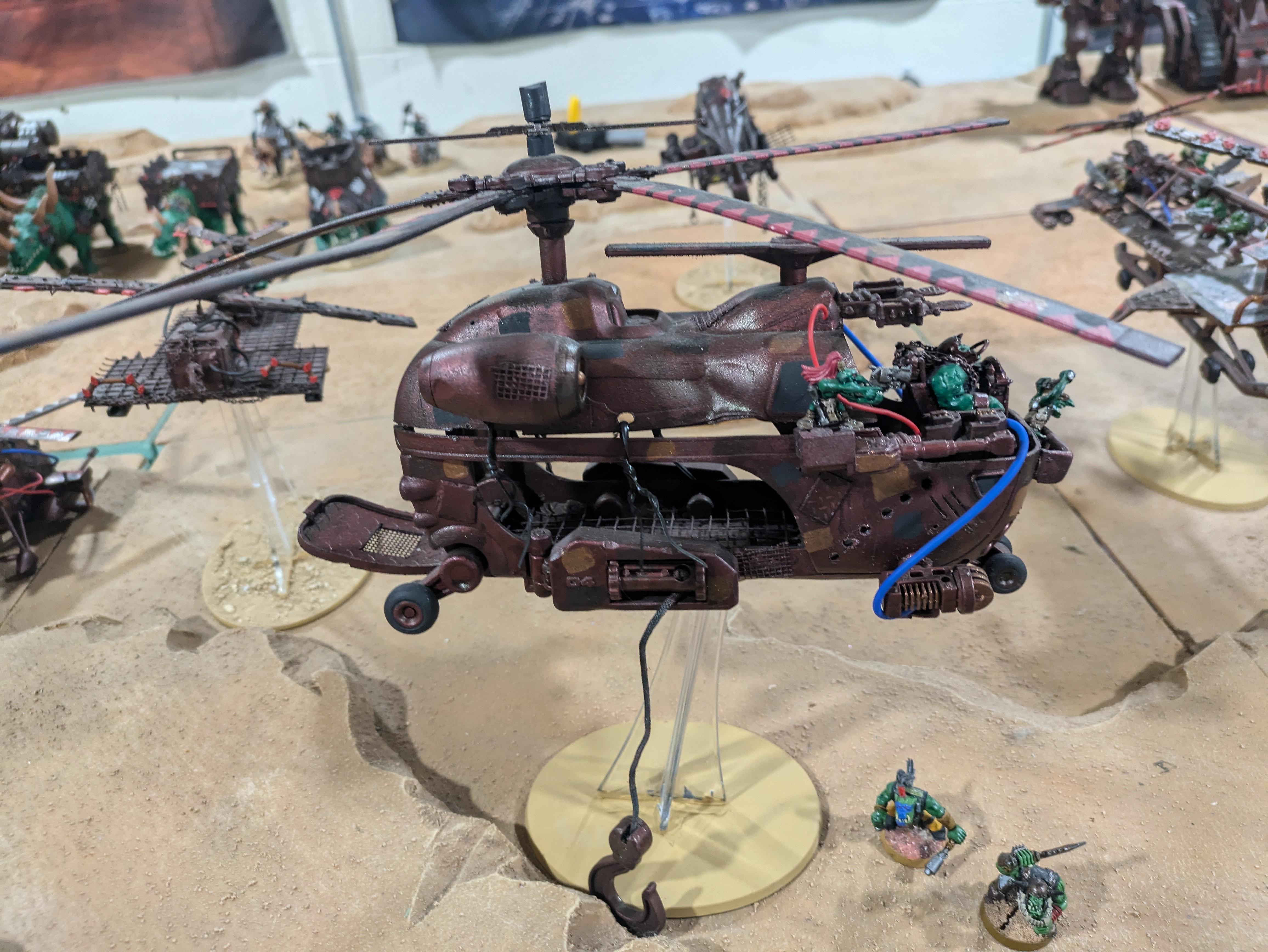 Chinork, Conversion, Converted Kopta, Helicopter, Kitbashed Warkopta, Kopta, Ork Helicopter, Ork Warkopta, War Kopta, War Kopta Conversion, Warkopta, Warkopta Conversion