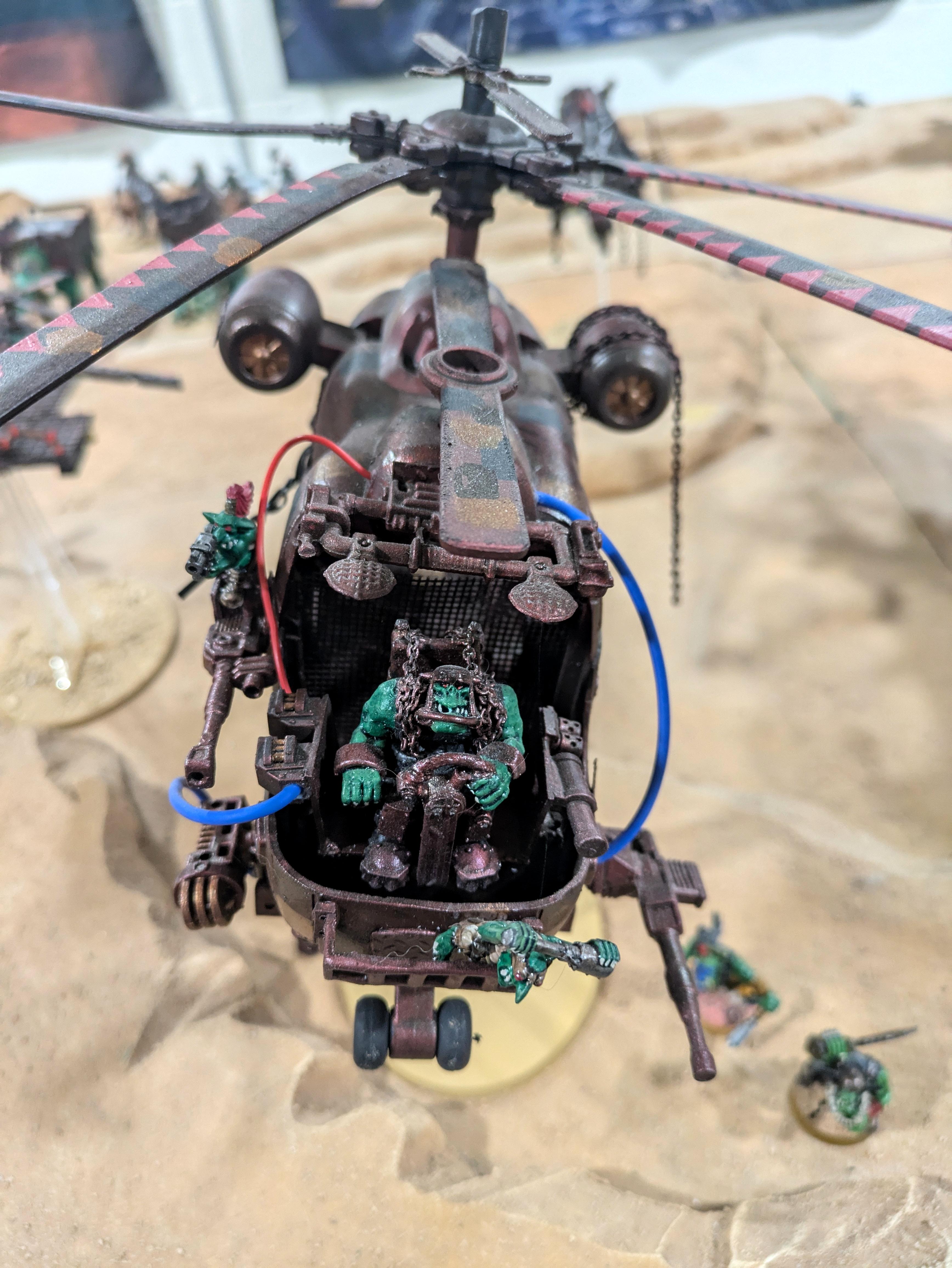 Chinork, Conversion, Converted Kopta, Helicopter, Kitbashed Warkopta, Kopta, Ork Helicopter, Ork Warkopta, War Kopta, War Kopta Conversion, Warkopta, Warkopta Conversion