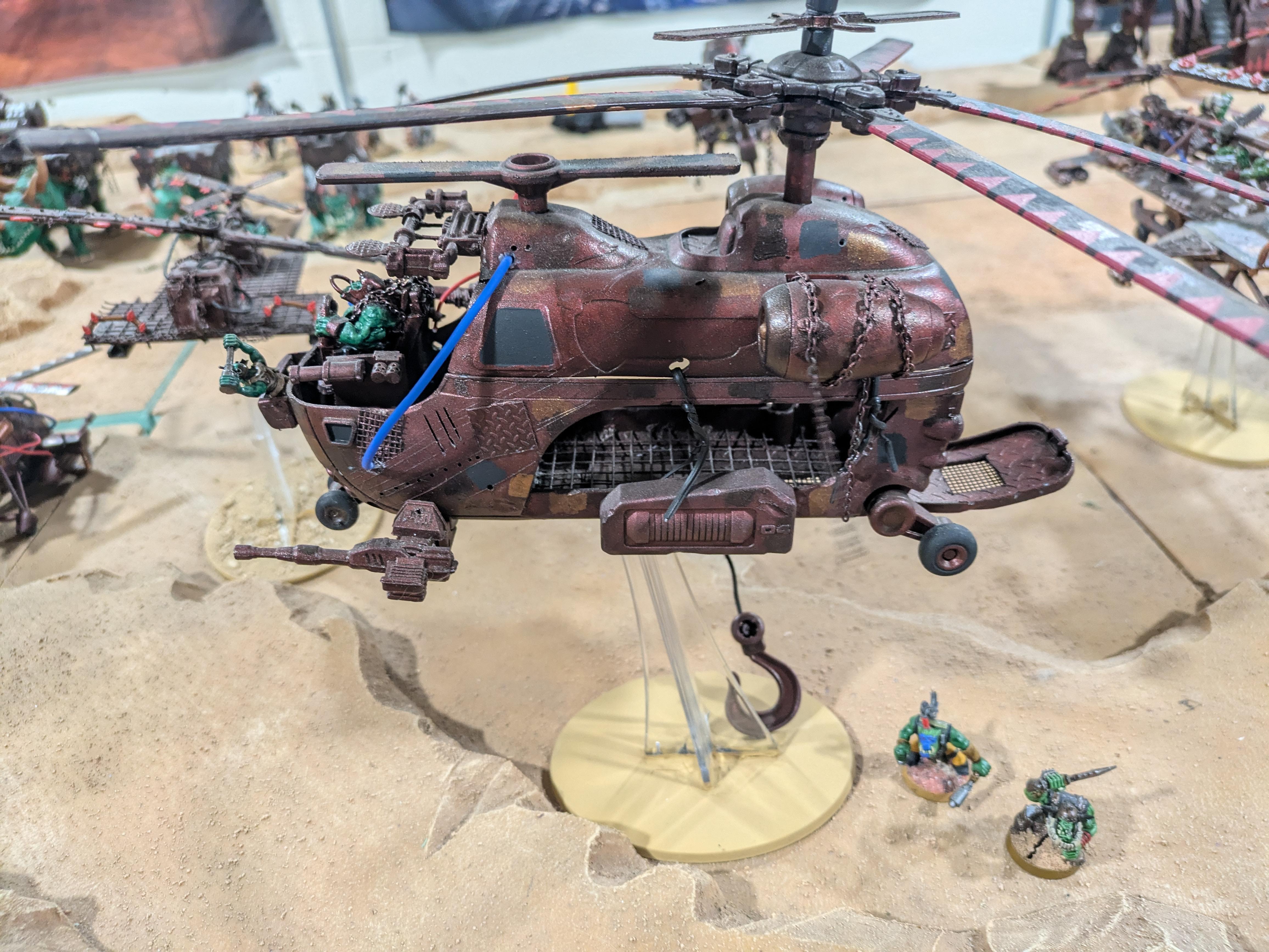 Chinork, Conversion, Converted Kopta, Helicopter, Kitbashed Warkopta, Kopta, Ork Helicopter, Ork Warkopta, War Kopta, War Kopta Conversion, Warkopta, Warkopta Conversion