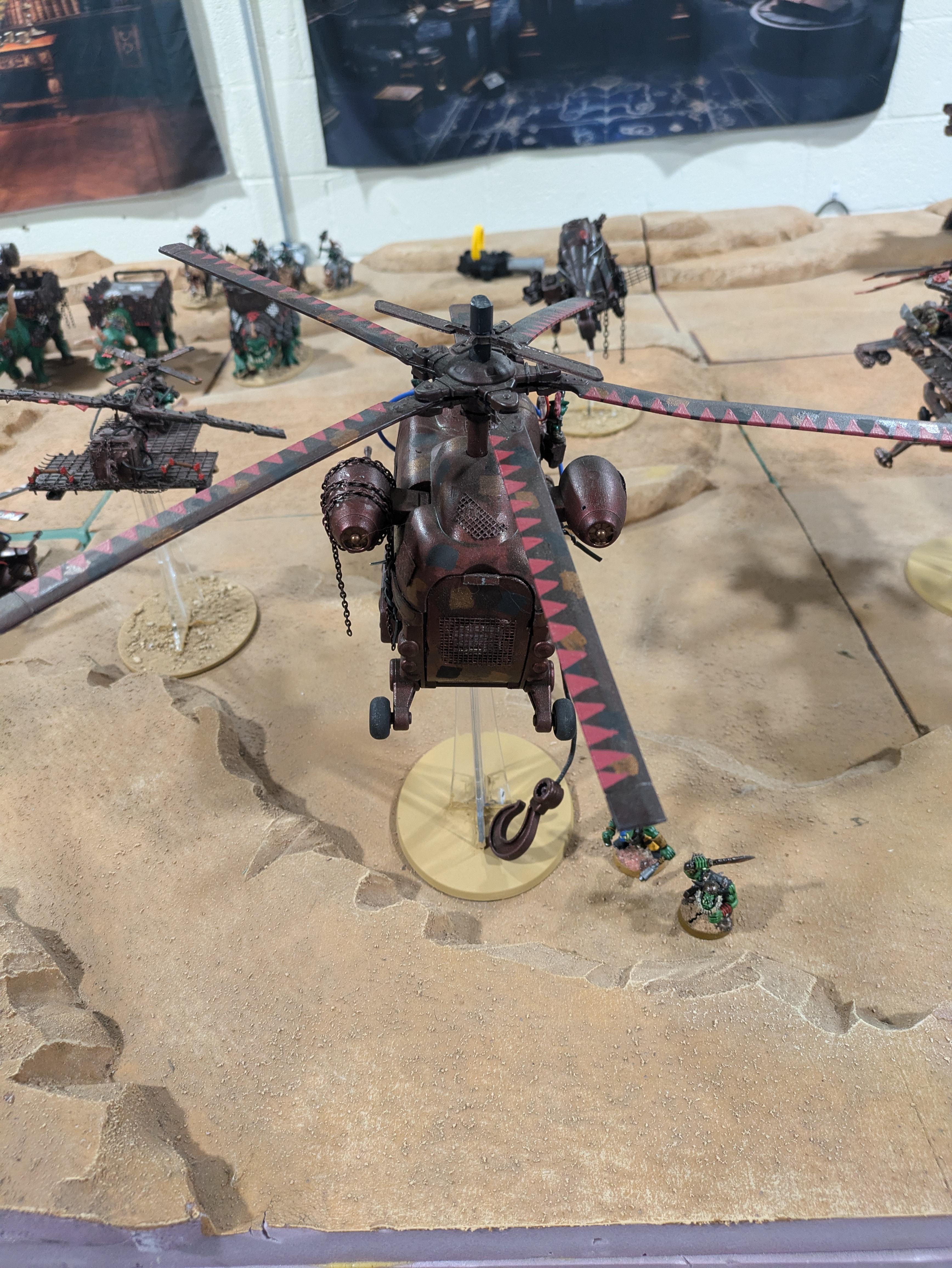 Chinork, Conversion, Converted Kopta, Helicopter, Kitbashed Warkopta, Kopta, Ork Helicopter, Ork Warkopta, War Kopta, War Kopta Conversion, Warkopta, Warkopta Conversion