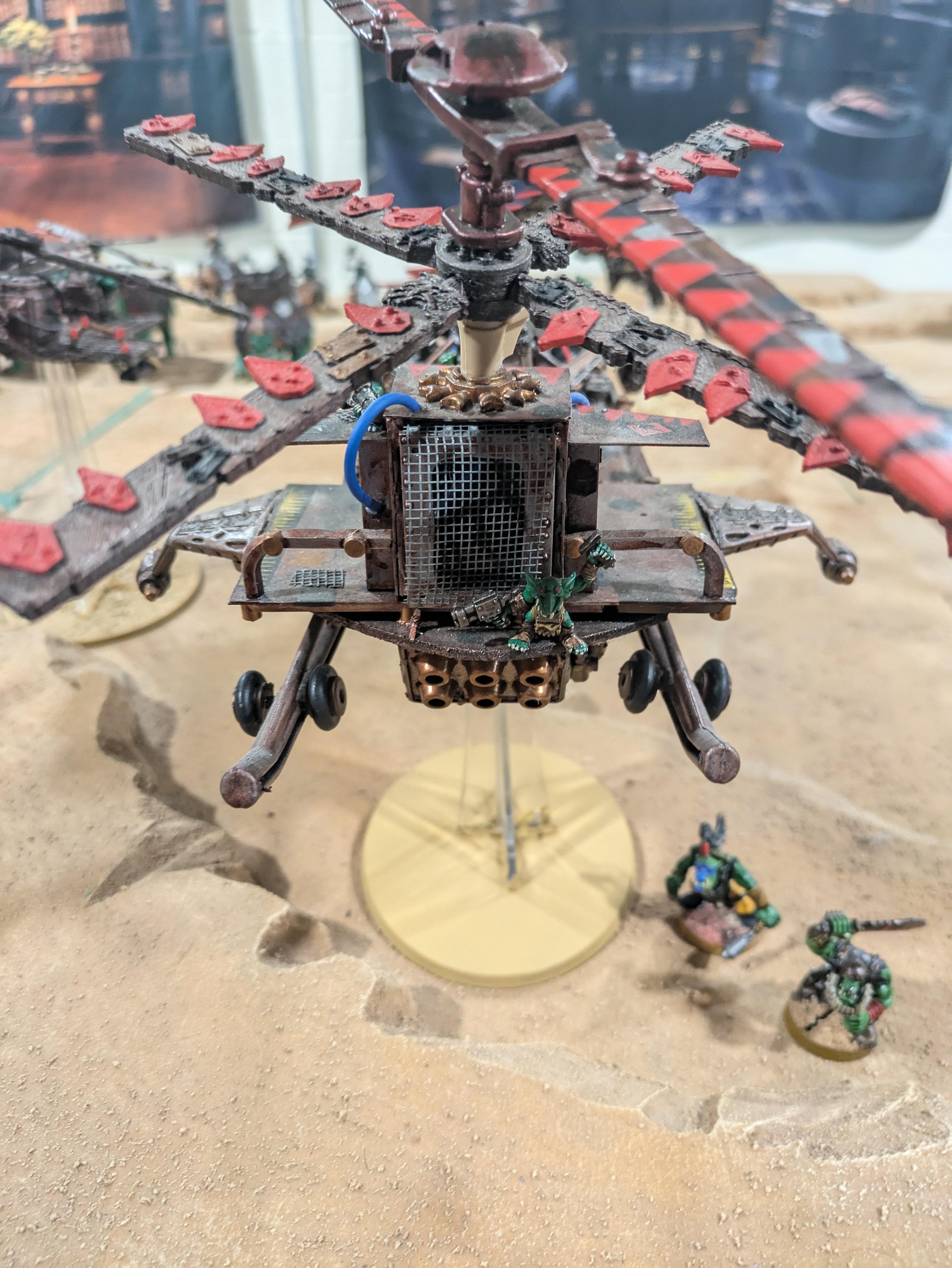 Chinork, Conversion, Converted Kopta, Helicopter, Kitbashed Warkopta, Kopta, Ork Helicopter, Ork Warkopta, War Kopta, War Kopta Conversion, Warkopta, Warkopta Conversion