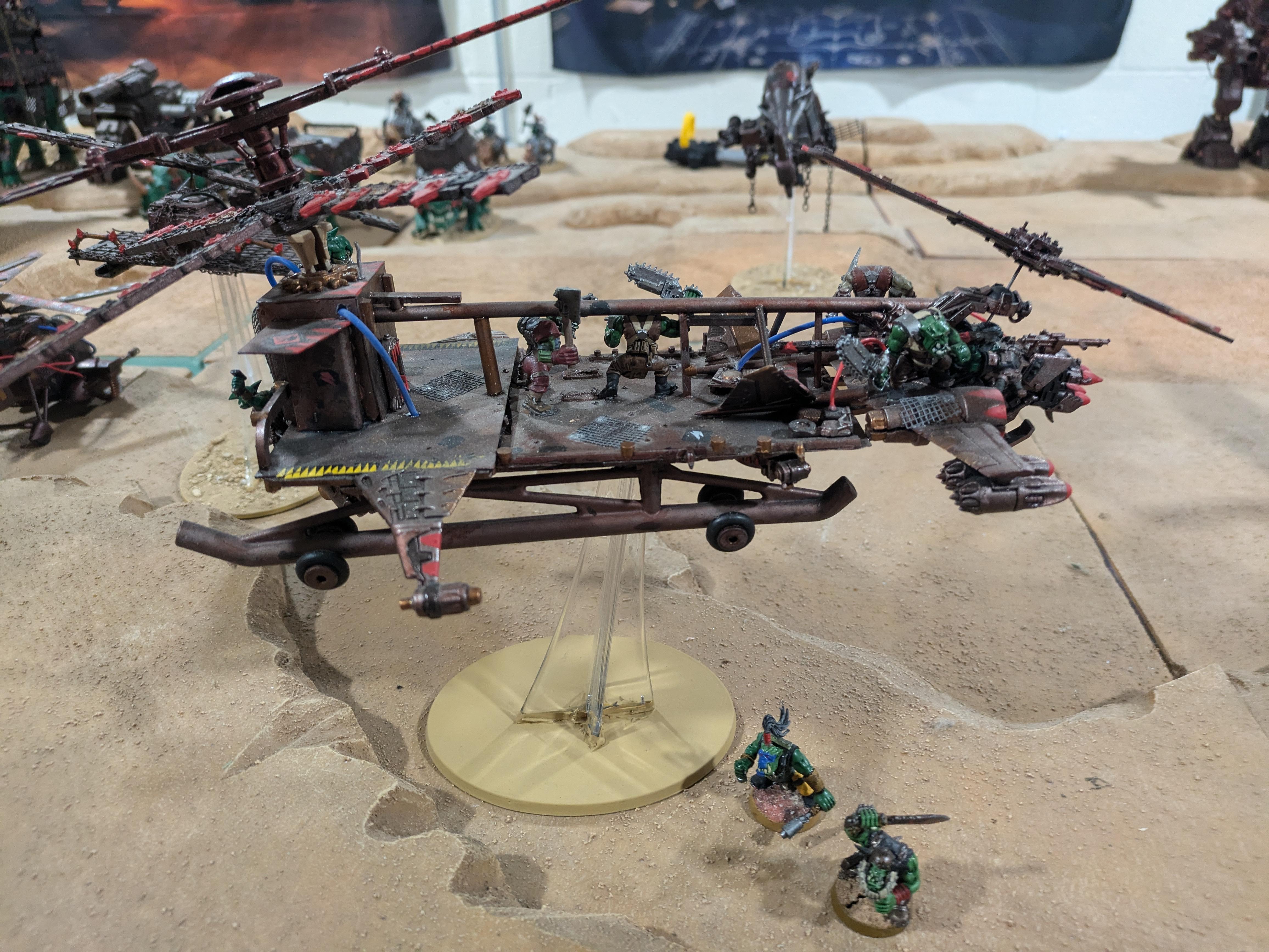 Chinork, Conversion, Converted Kopta, Helicopter, Kitbashed Warkopta, Kopta, Ork Helicopter, Ork Warkopta, War Kopta, War Kopta Conversion, Warkopta, Warkopta Conversion