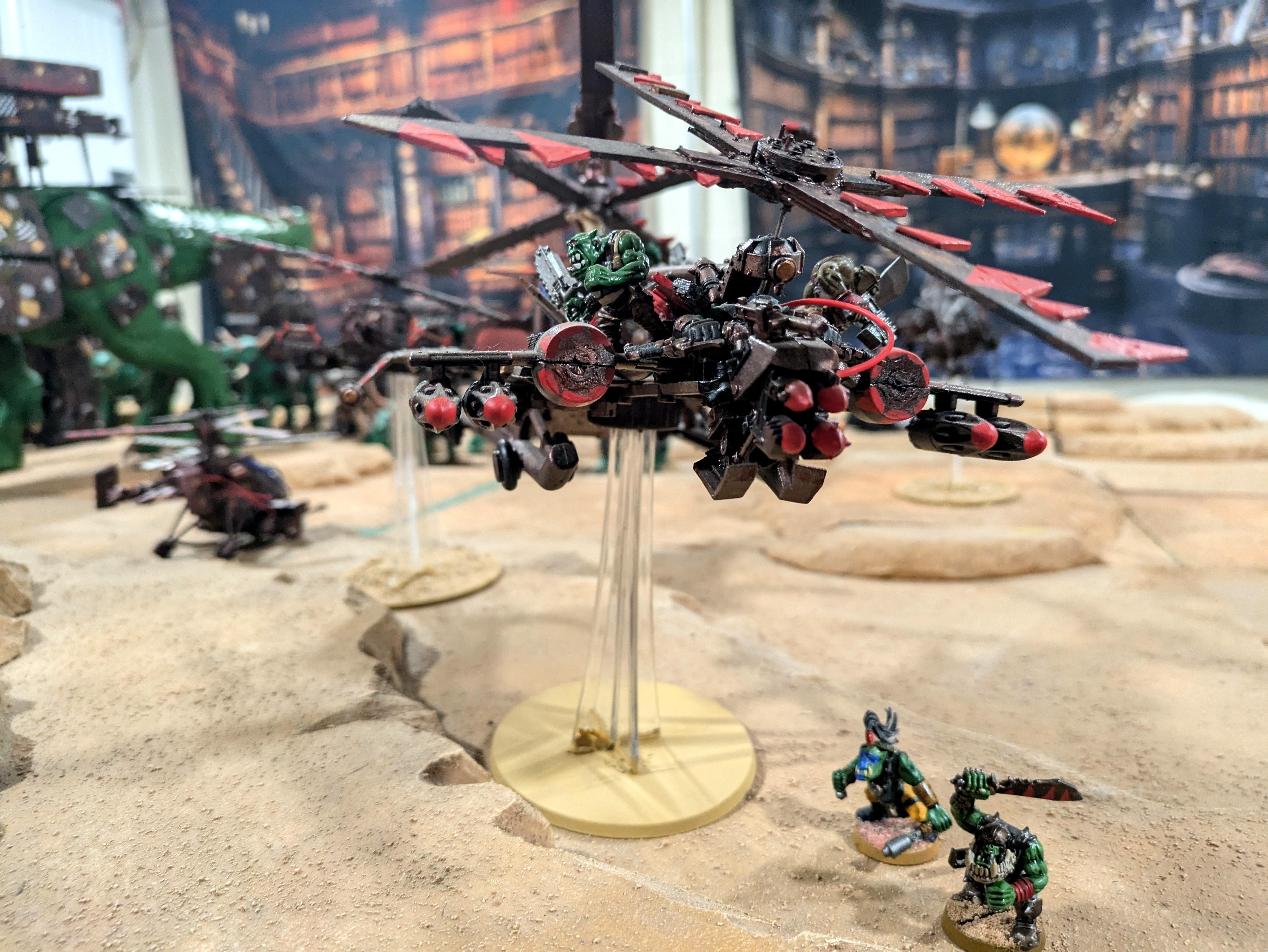 Chinork, Conversion, Converted Kopta, Helicopter, Kitbashed Warkopta, Kopta, Ork Helicopter, Ork Warkopta, War Kopta, War Kopta Conversion, Warkopta, Warkopta Conversion