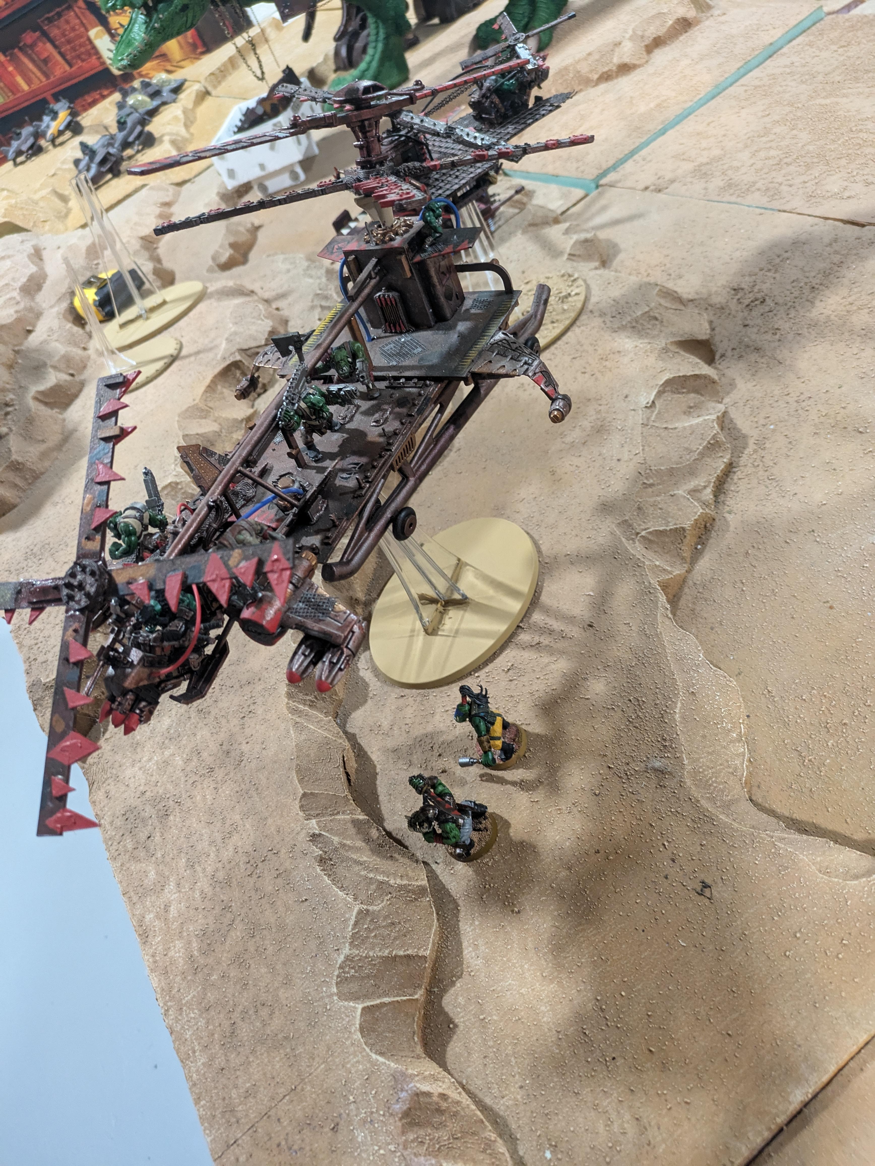 Chinork, Conversion, Converted Kopta, Helicopter, Kitbashed Warkopta, Kopta, Ork Helicopter, Ork Warkopta, War Kopta, War Kopta Conversion, Warkopta, Warkopta Conversion