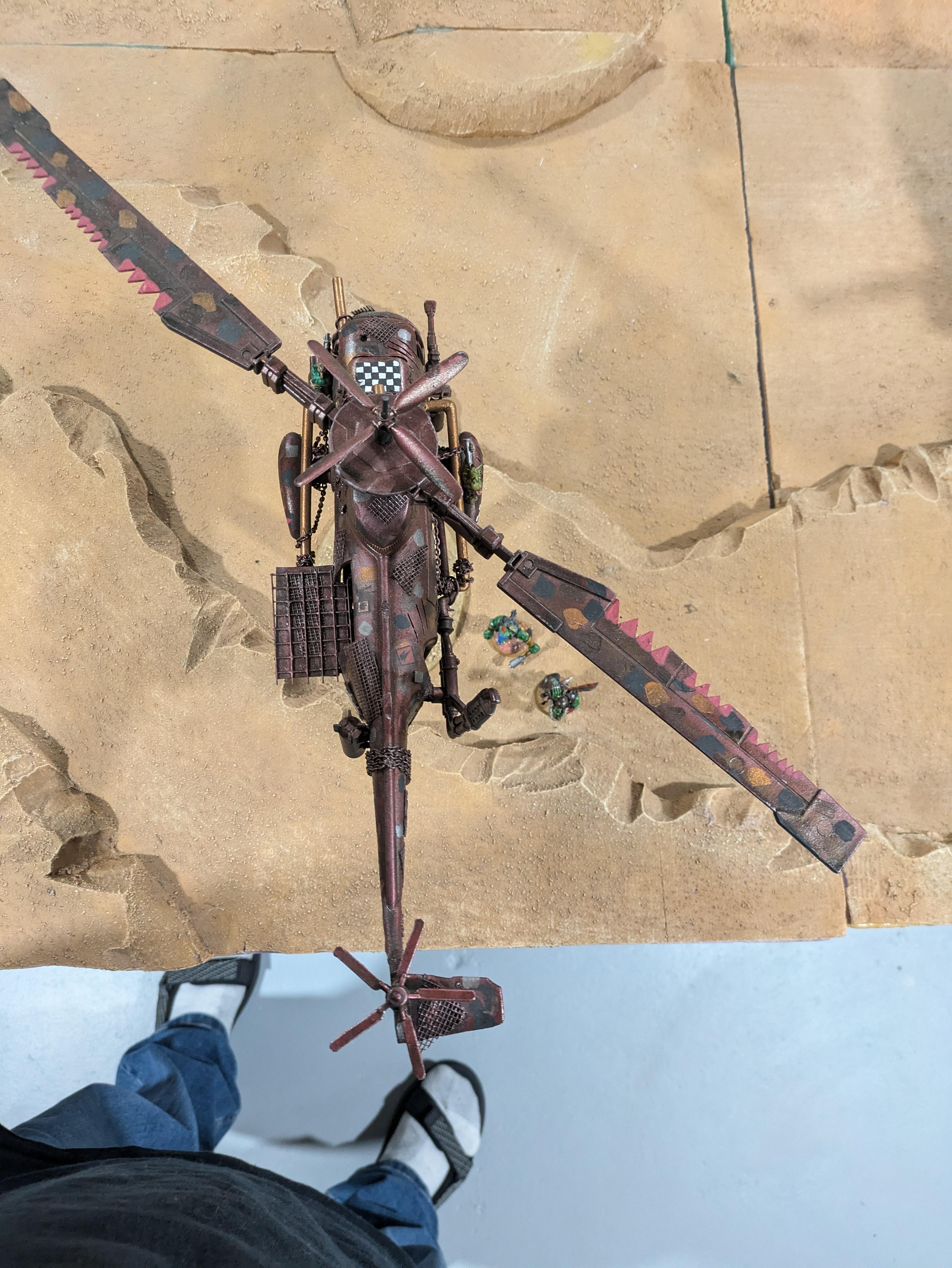 Chinork, Conversion, Converted Kopta, Helicopter, Kitbashed Warkopta, Kopta, Ork Helicopter, Ork Warkopta, War Kopta, War Kopta Conversion, Warkopta, Warkopta Conversion