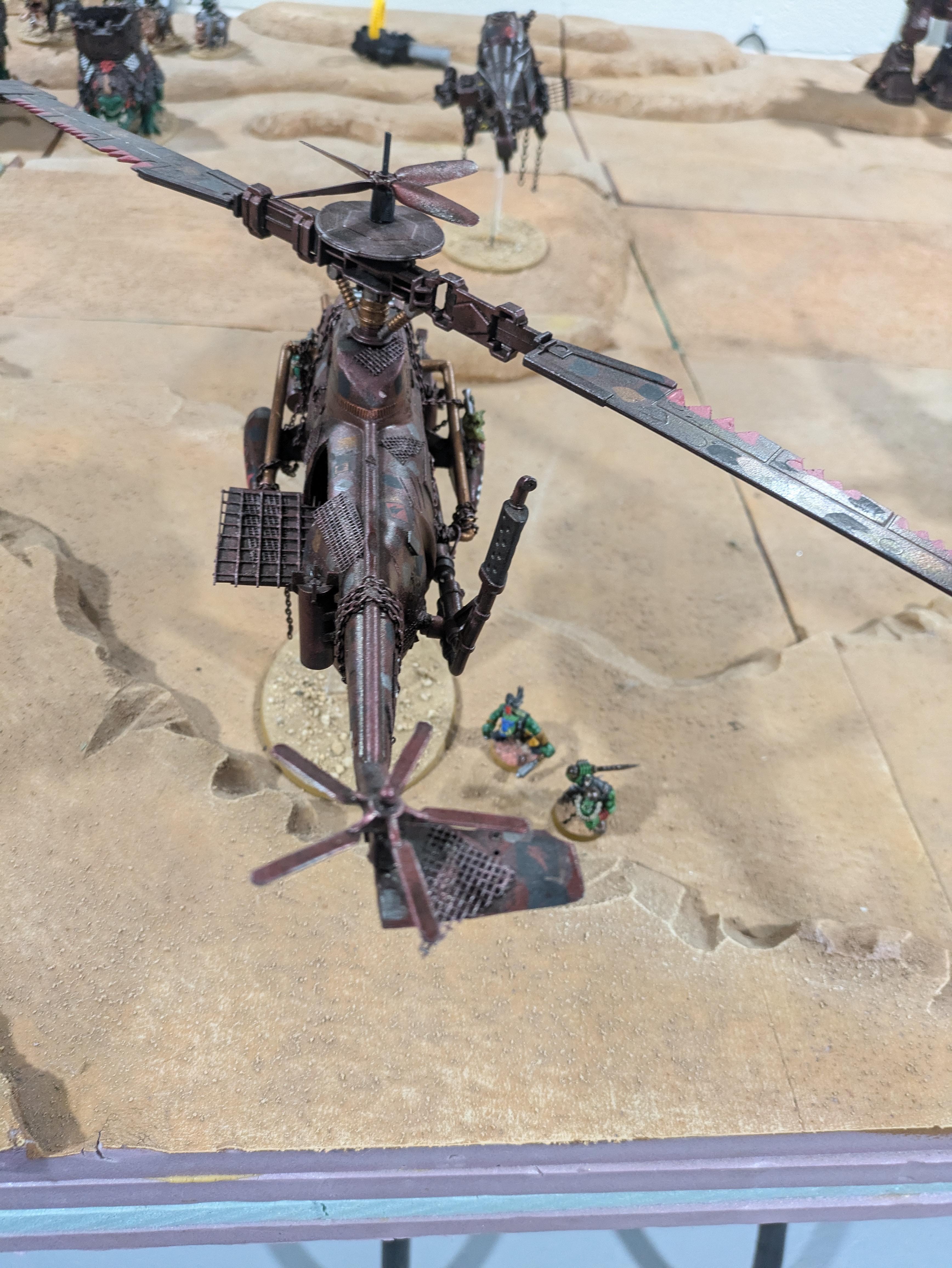 Chinork, Conversion, Converted Kopta, Helicopter, Kitbashed Warkopta, Kopta, Ork Helicopter, Ork Warkopta, War Kopta, War Kopta Conversion, Warkopta, Warkopta Conversion