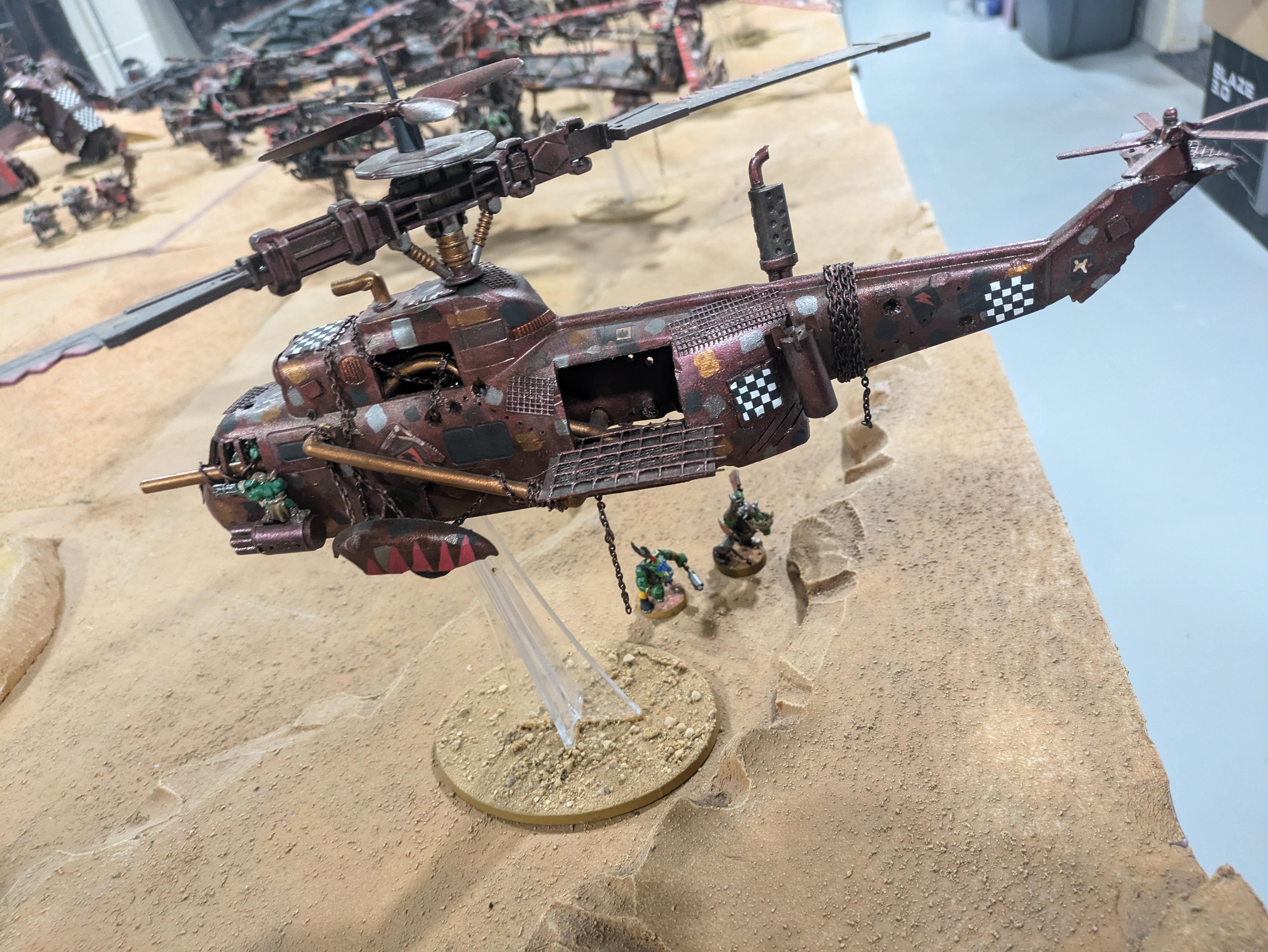 Chinork, Conversion, Converted Kopta, Helicopter, Kitbashed Warkopta, Kopta, Ork Helicopter, Ork Warkopta, War Kopta, War Kopta Conversion, Warkopta, Warkopta Conversion