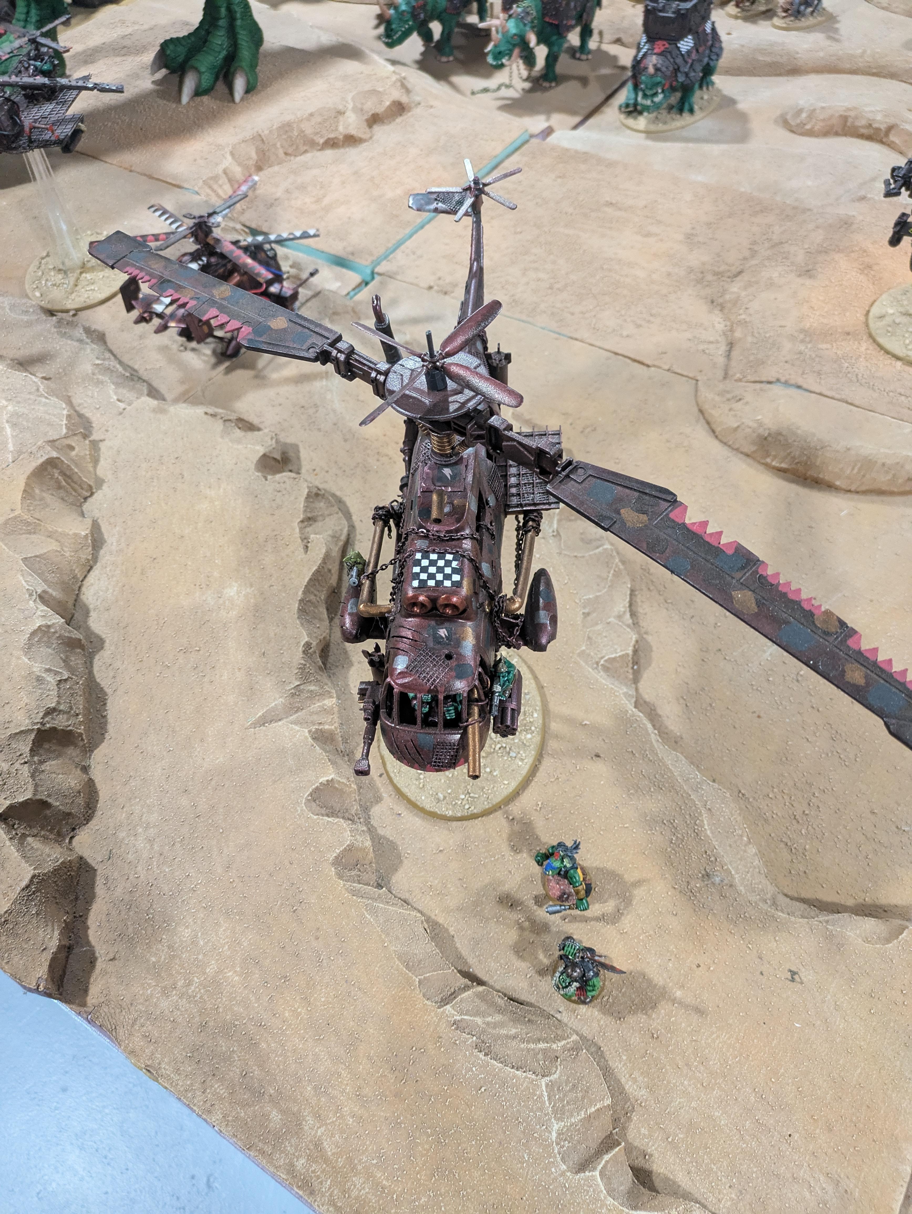 Chinork, Conversion, Converted Kopta, Helicopter, Kitbashed Warkopta, Kopta, Ork Helicopter, Ork Warkopta, War Kopta, War Kopta Conversion, Warkopta, Warkopta Conversion