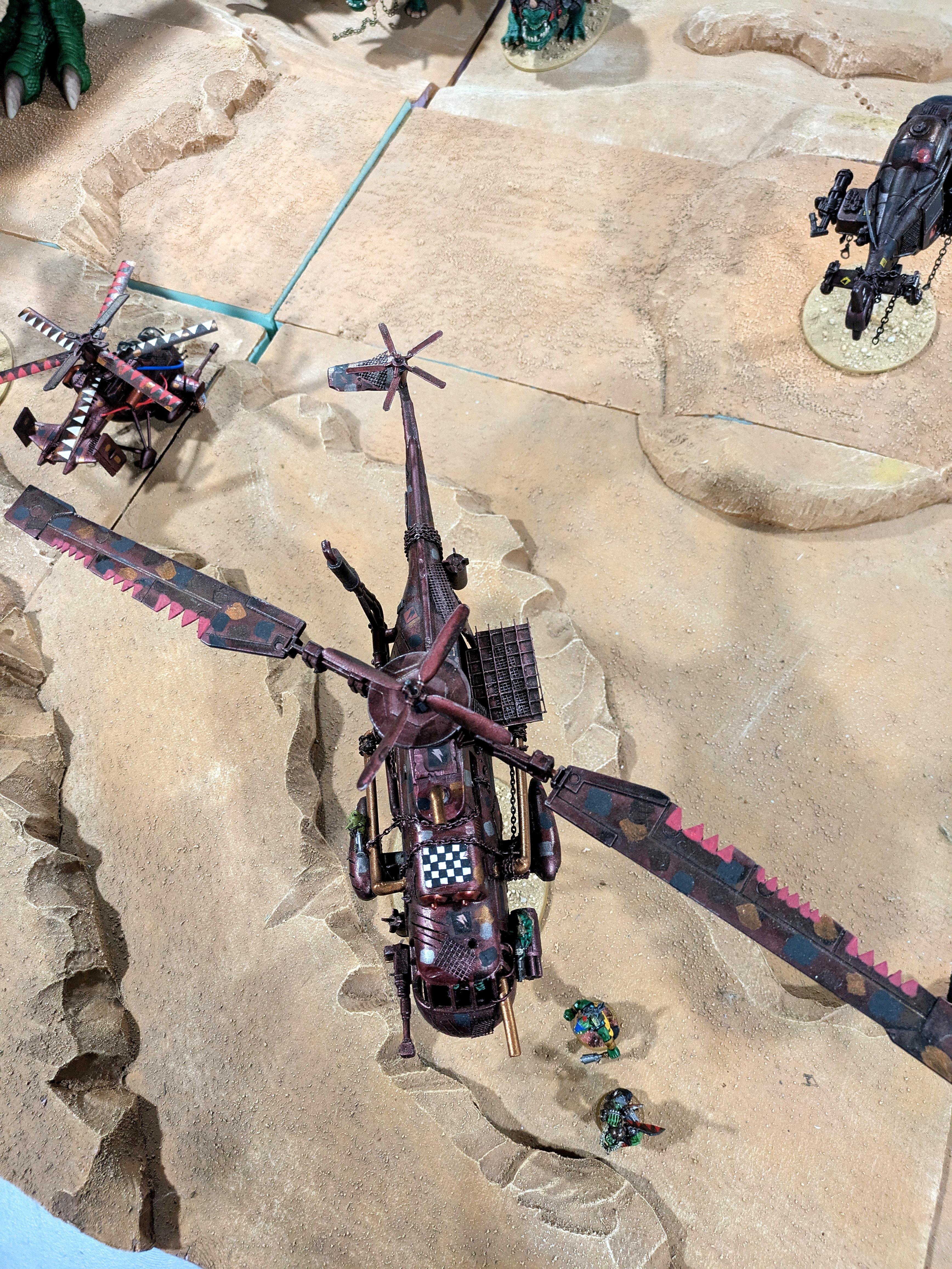 Chinork, Conversion, Converted Kopta, Helicopter, Kitbashed Warkopta, Kopta, Ork Helicopter, Ork Warkopta, War Kopta, War Kopta Conversion, Warkopta, Warkopta Conversion