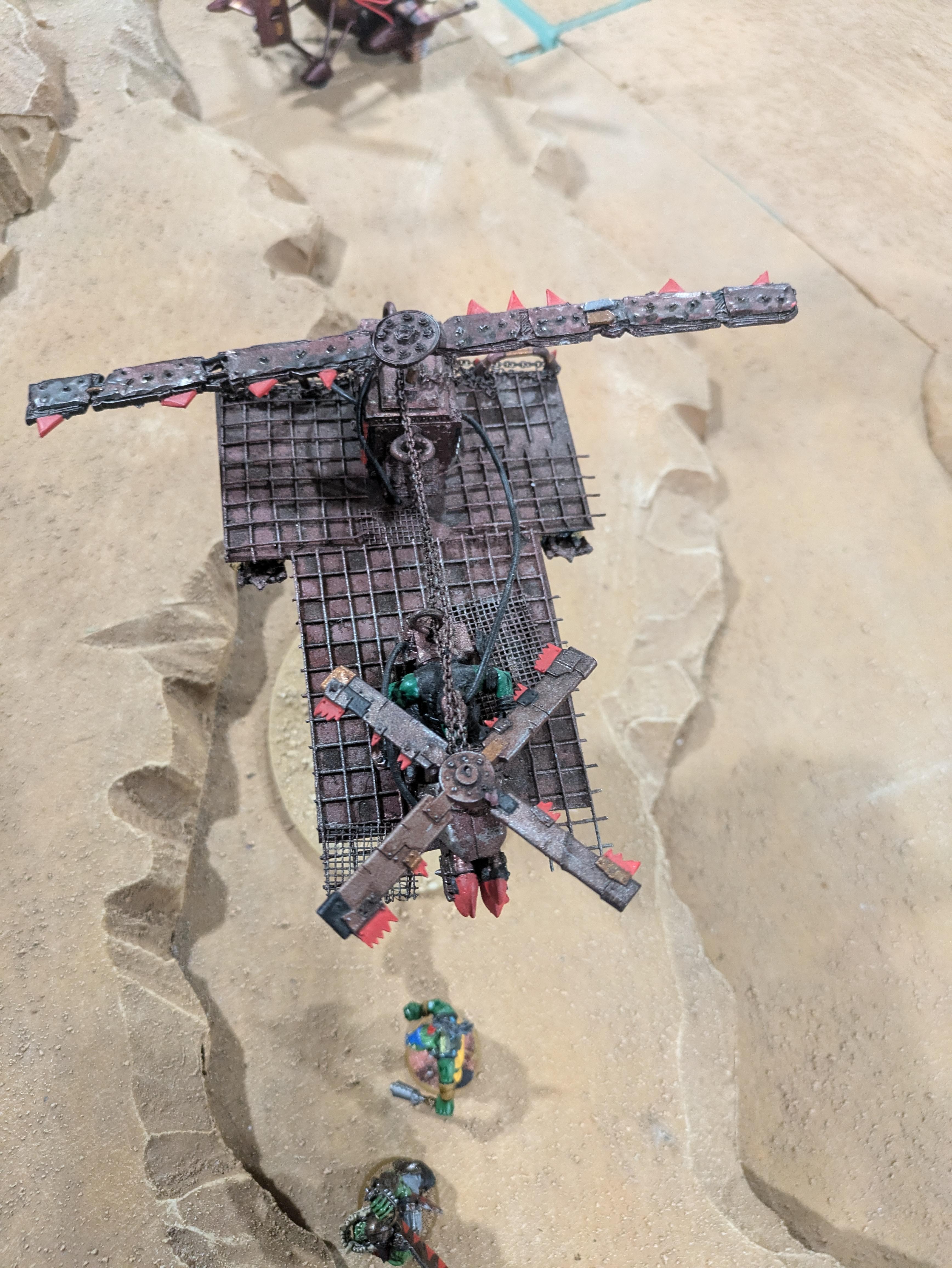 Chinork, Conversion, Converted Kopta, Helicopter, Kitbashed Warkopta, Kopta, Ork Helicopter, Ork Warkopta, War Kopta, War Kopta Conversion, Warkopta, Warkopta Conversion
