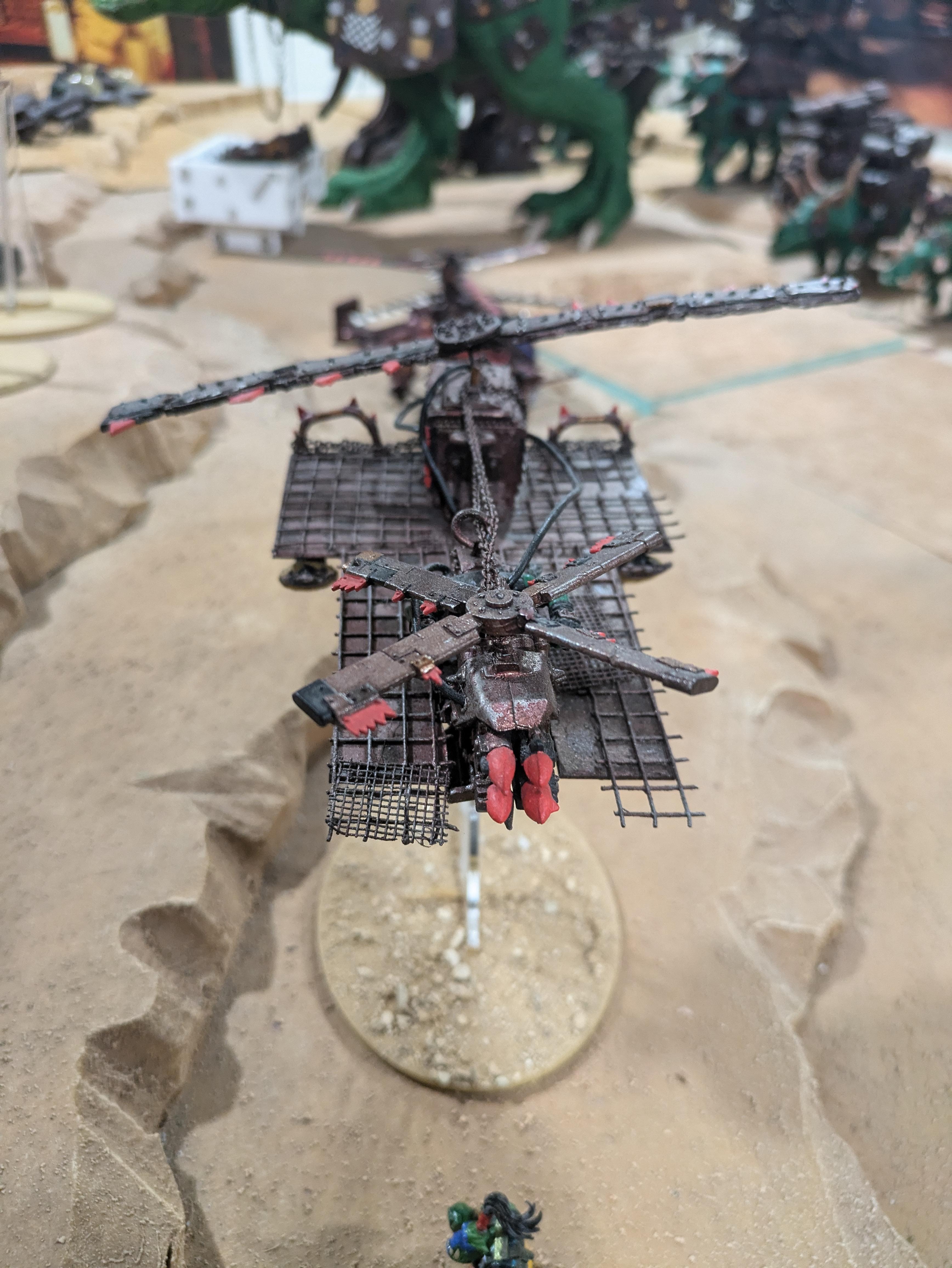 Chinork, Conversion, Converted Kopta, Helicopter, Kitbashed Warkopta, Kopta, Ork Helicopter, Ork Warkopta, War Kopta, War Kopta Conversion, Warkopta, Warkopta Conversion