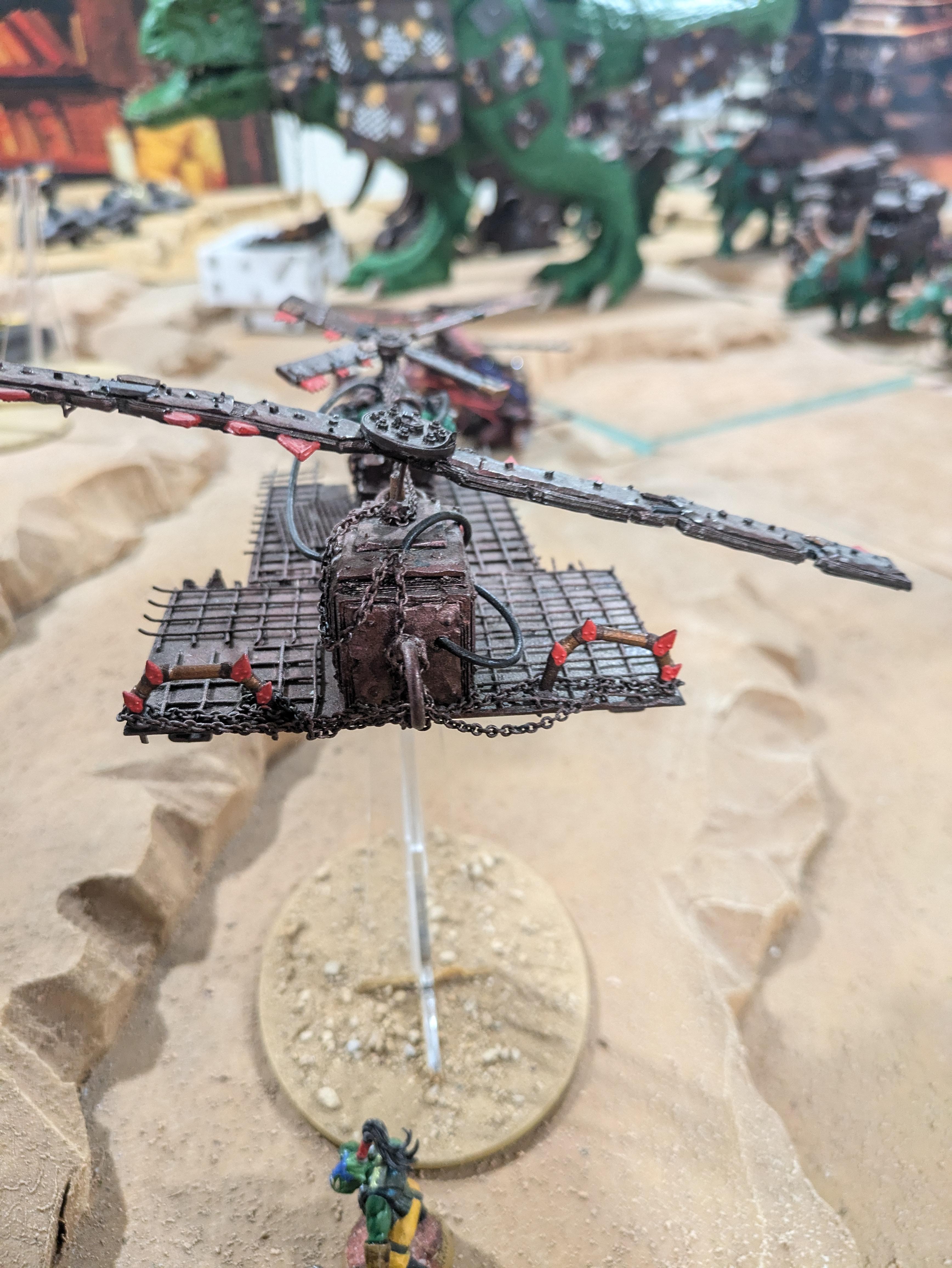 Chinork, Conversion, Converted Kopta, Helicopter, Kitbashed Warkopta, Kopta, Ork Helicopter, Ork Warkopta, War Kopta, War Kopta Conversion, Warkopta, Warkopta Conversion