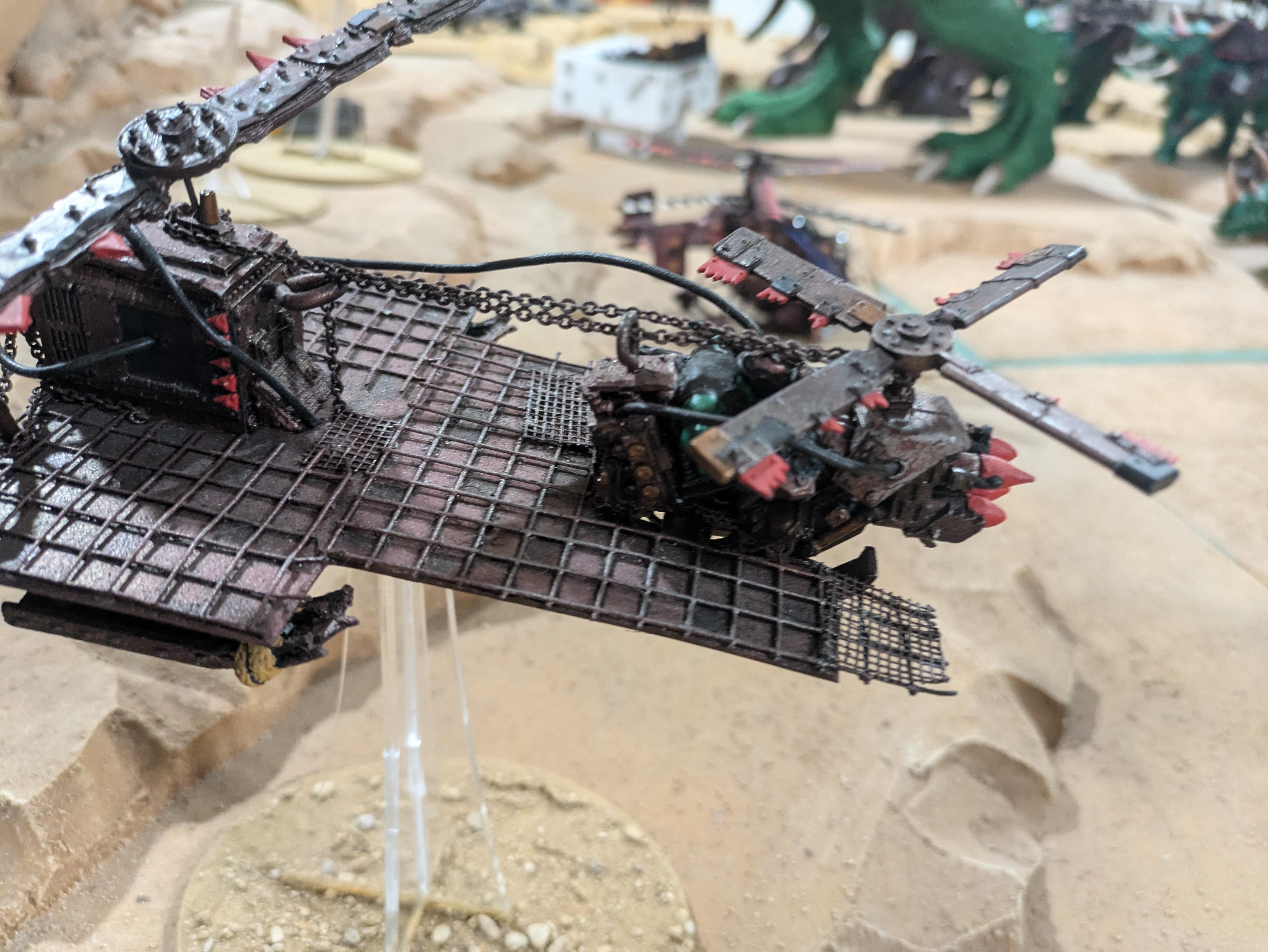 Chinork, Conversion, Converted Kopta, Helicopter, Kitbashed Warkopta, Kopta, Ork Helicopter, Ork Warkopta, War Kopta, War Kopta Conversion, Warkopta, Warkopta Conversion