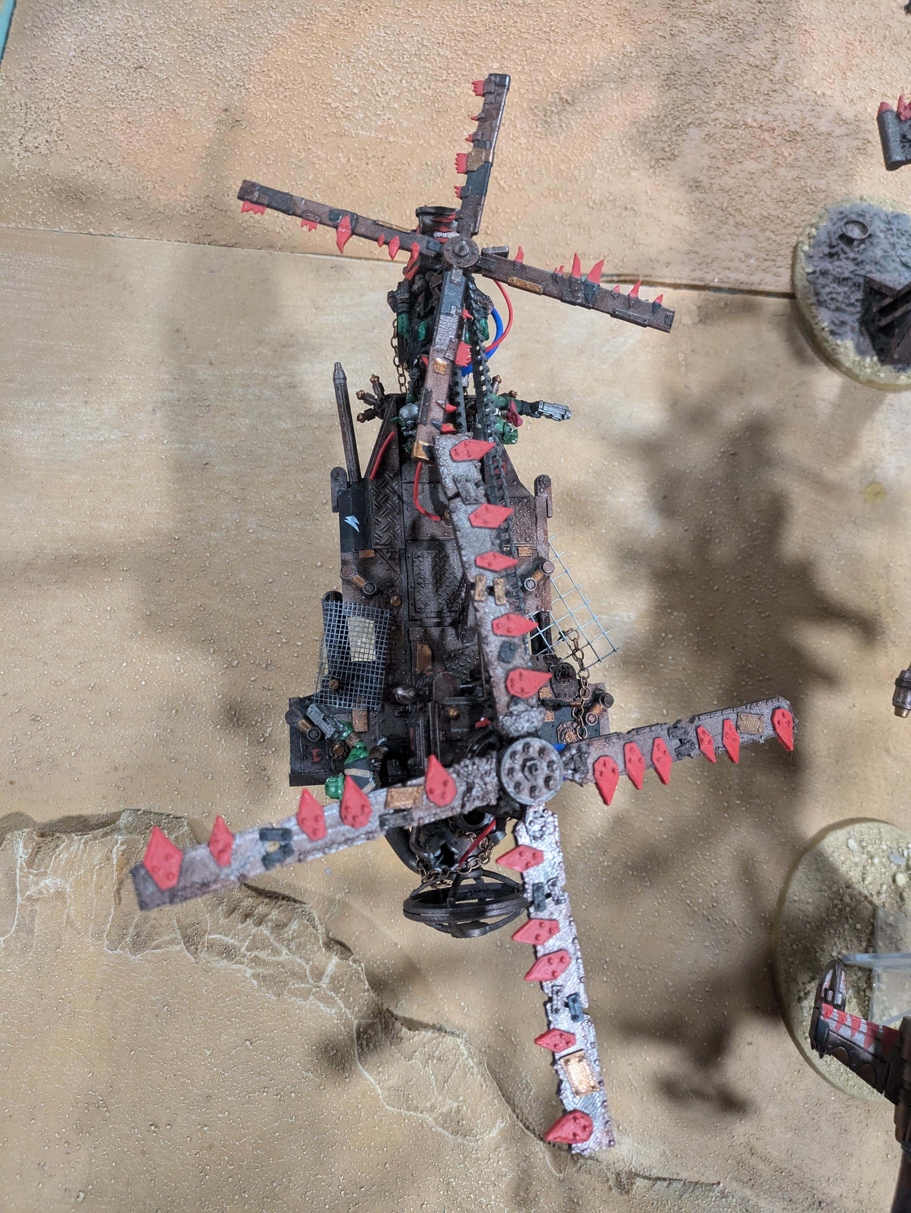 Chinork, Conversion, Converted Kopta, Helicopter, Kitbashed Warkopta, Kopta, Ork Helicopter, Ork Warkopta, War Kopta, War Kopta Conversion, Warkopta, Warkopta Conversion