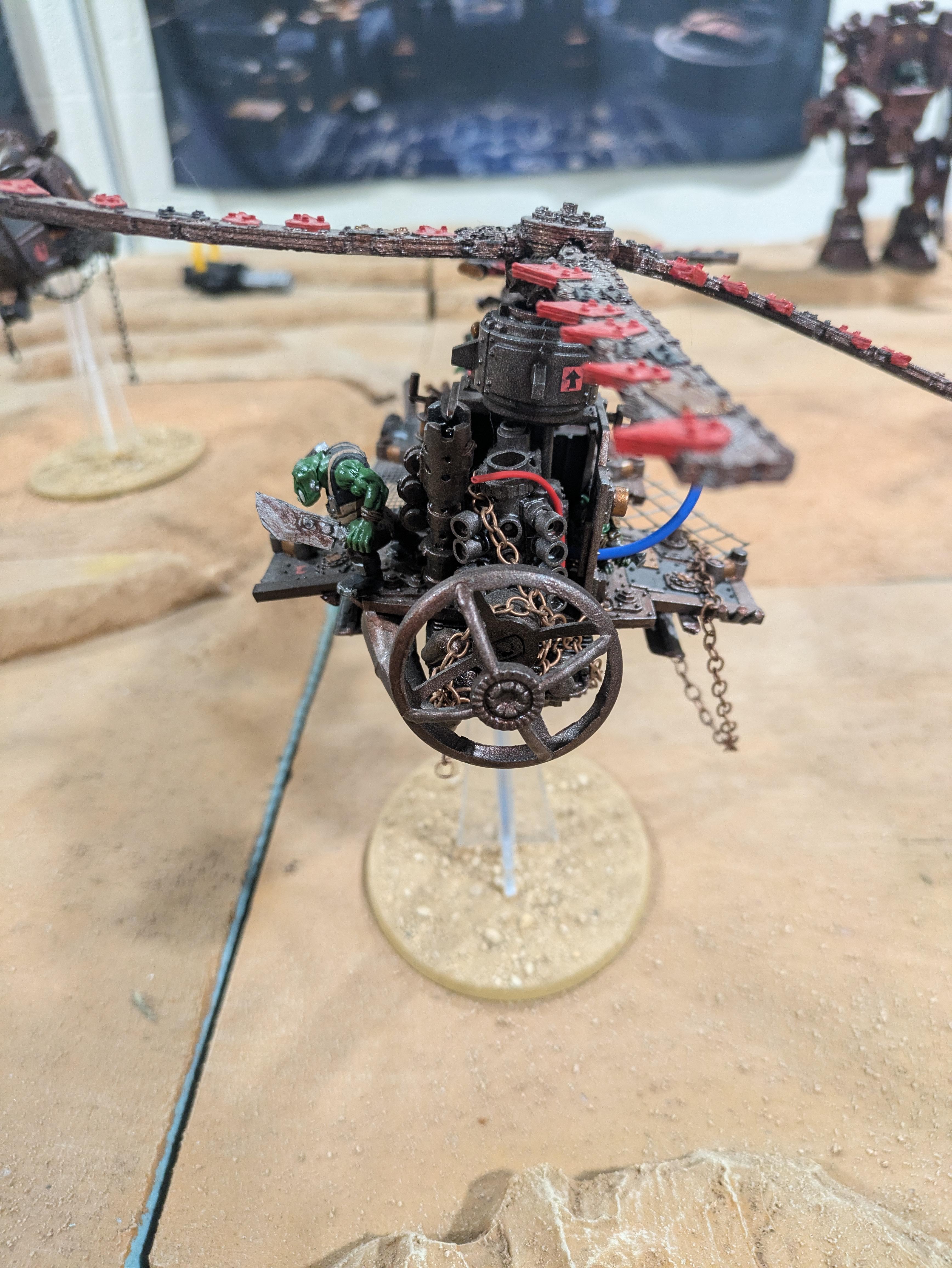 Chinork, Conversion, Converted Kopta, Helicopter, Kitbashed Warkopta, Kopta, Ork Helicopter, Ork Warkopta, War Kopta, War Kopta Conversion, Warkopta, Warkopta Conversion