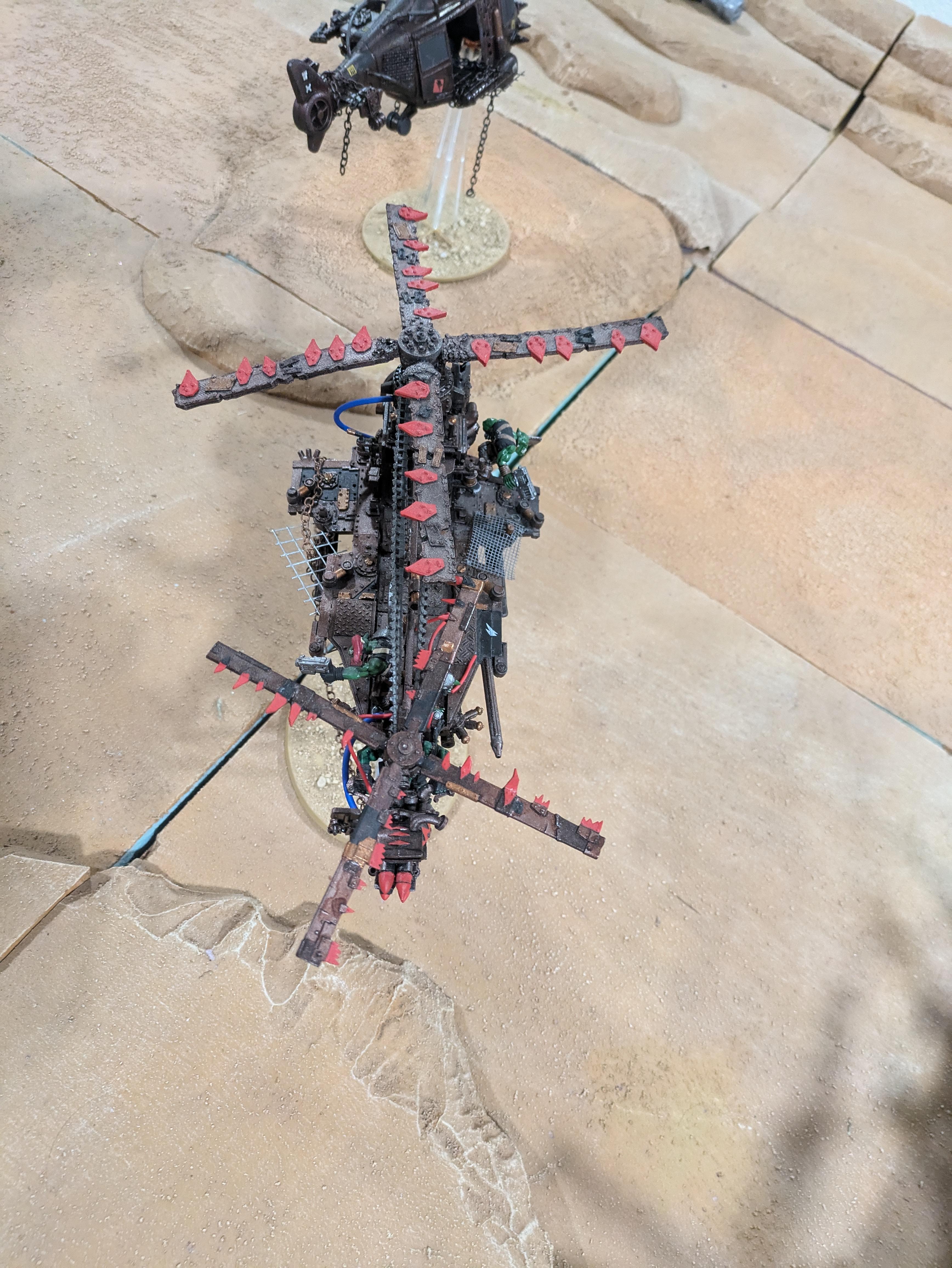Chinork, Conversion, Converted Kopta, Helicopter, Kitbashed Warkopta, Kopta, Ork Helicopter, Ork Warkopta, War Kopta, War Kopta Conversion, Warkopta, Warkopta Conversion
