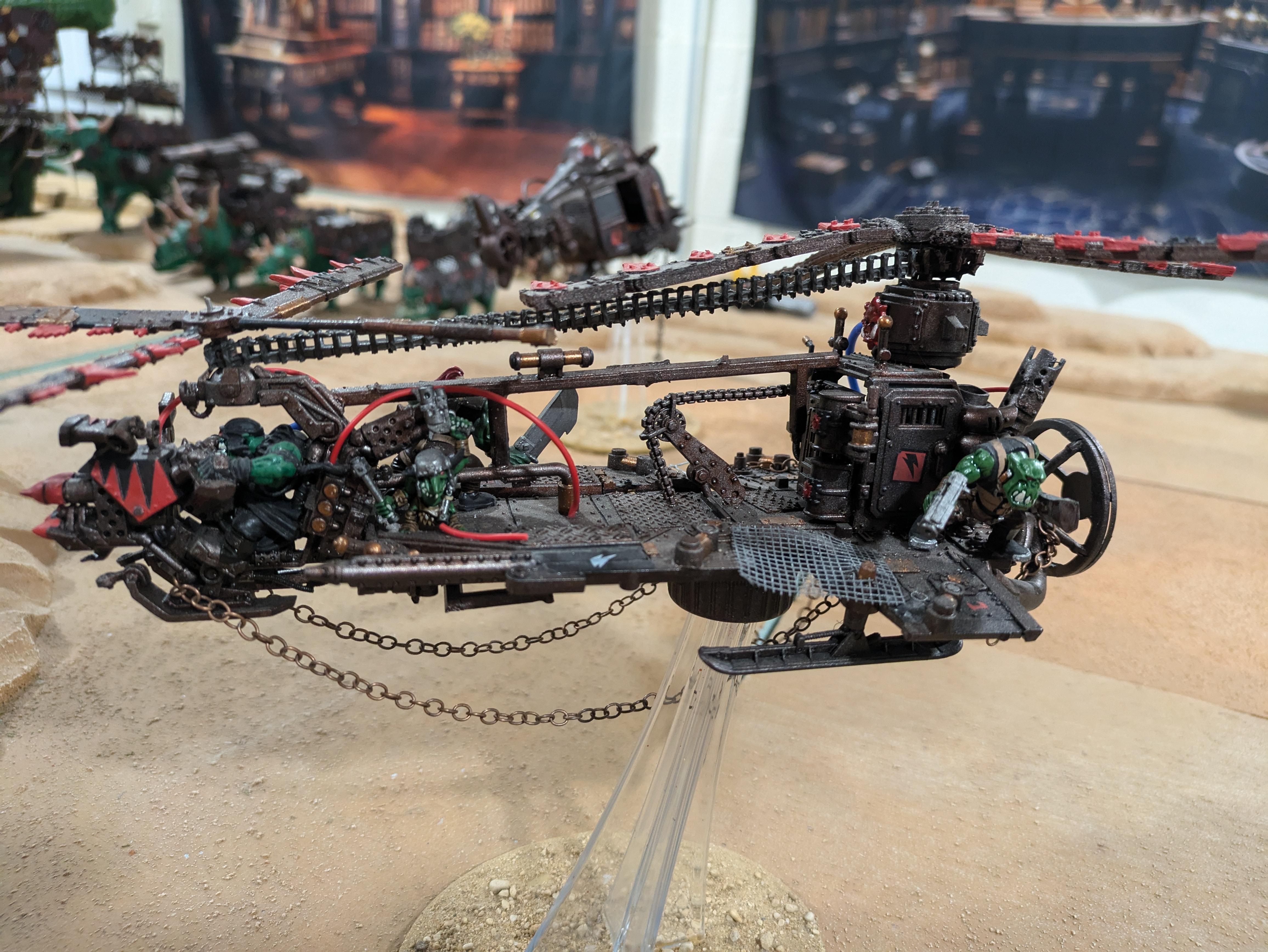 Chinork, Conversion, Converted Kopta, Helicopter, Kitbashed Warkopta, Kopta, Ork Helicopter, Ork Warkopta, War Kopta, War Kopta Conversion, Warkopta, Warkopta Conversion
