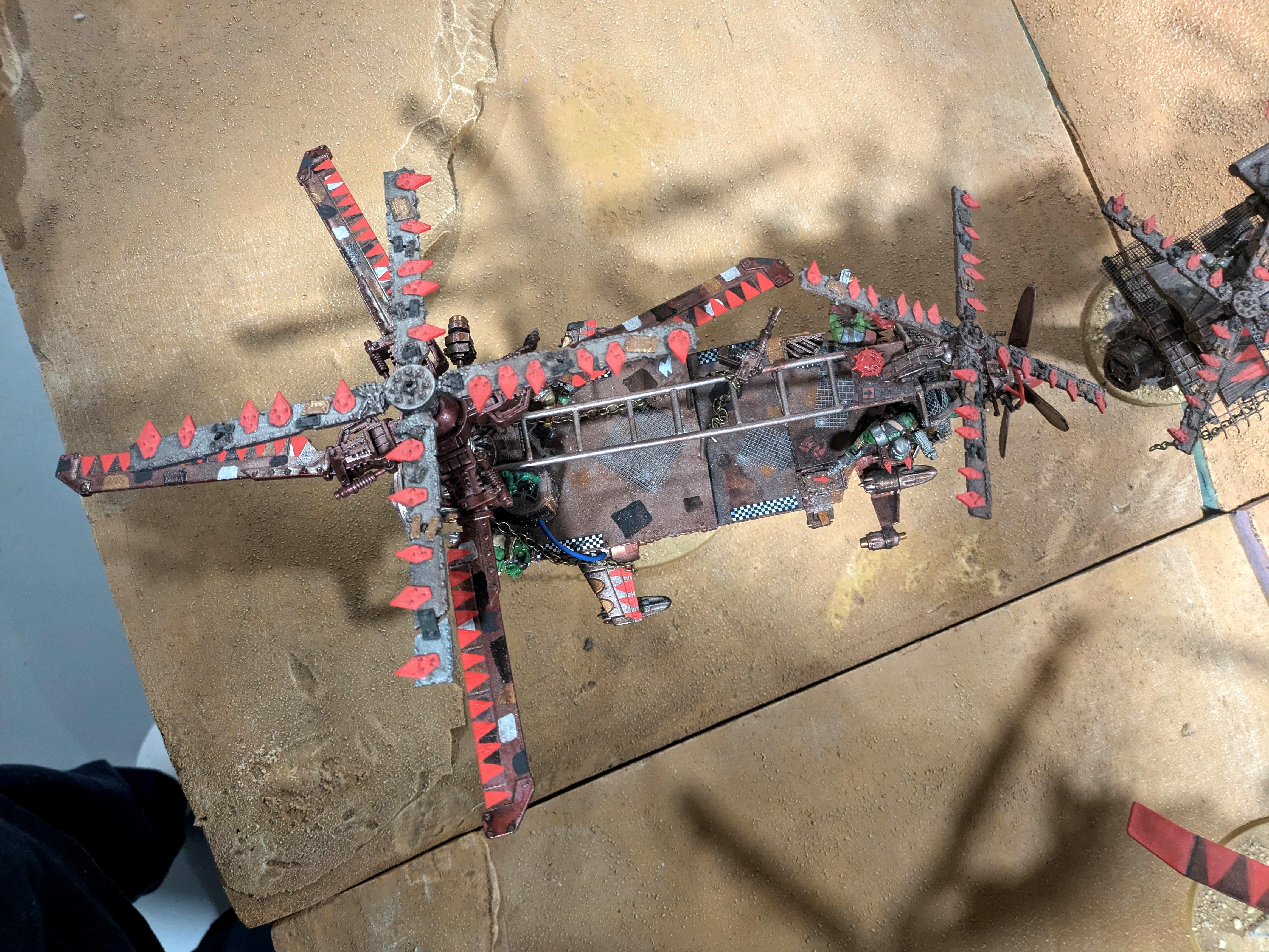 Chinork, Conversion, Converted Kopta, Helicopter, Kitbashed Warkopta, Kopta, Ork Helicopter, Ork Warkopta, War Kopta, War Kopta Conversion, Warkopta, Warkopta Conversion