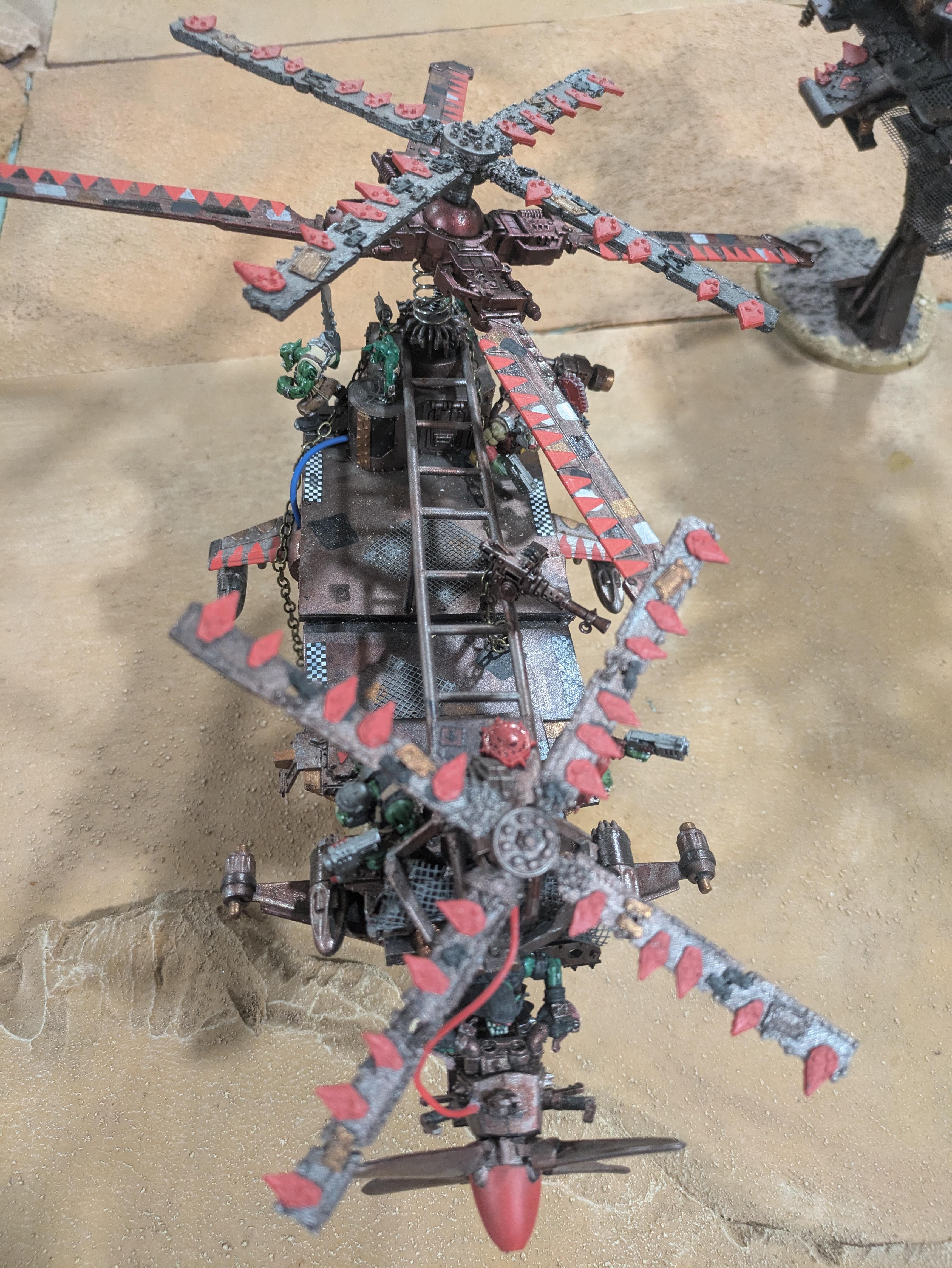 Chinork, Conversion, Converted Kopta, Helicopter, Kitbashed Warkopta, Kopta, Ork Helicopter, Ork Warkopta, War Kopta, War Kopta Conversion, Warkopta, Warkopta Conversion