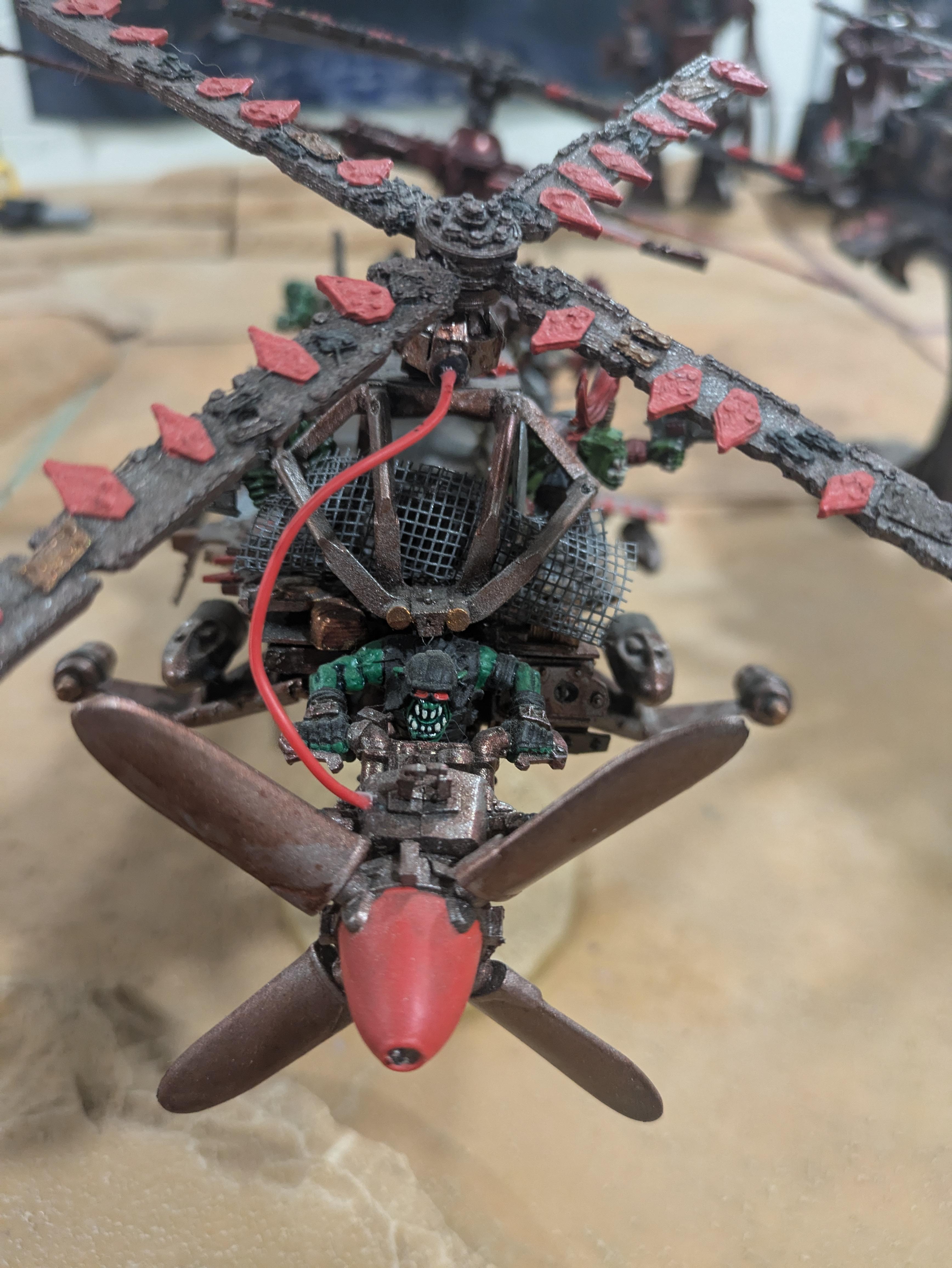 Chinork, Conversion, Converted Kopta, Helicopter, Kitbashed Warkopta, Kopta, Ork Helicopter, Ork Warkopta, War Kopta, War Kopta Conversion, Warkopta, Warkopta Conversion