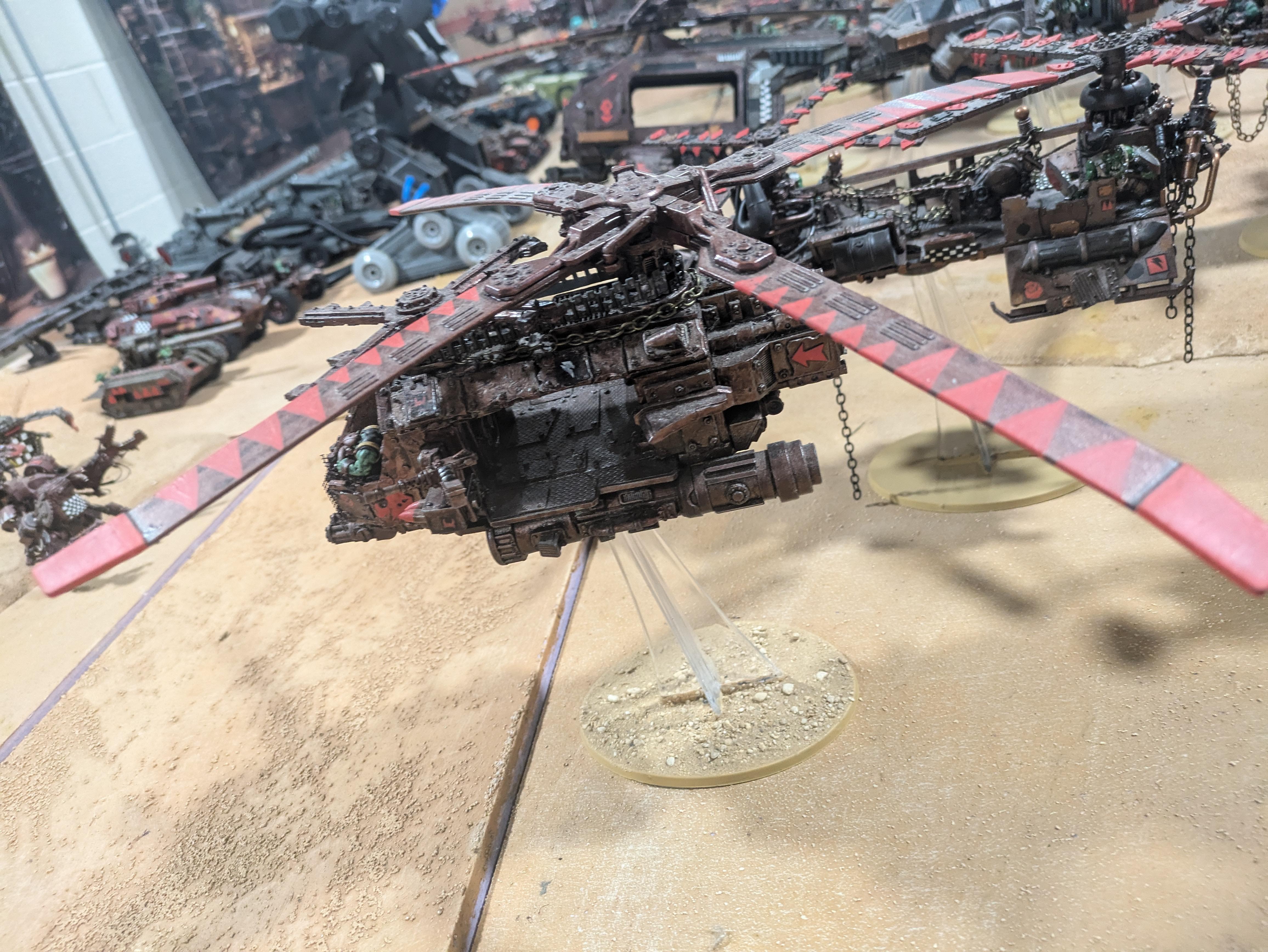 Chinork, Conversion, Converted Kopta, Helicopter, Kitbashed Warkopta, Kopta, Ork Helicopter, Ork Warkopta, War Kopta, War Kopta Conversion, Warkopta, Warkopta Conversion